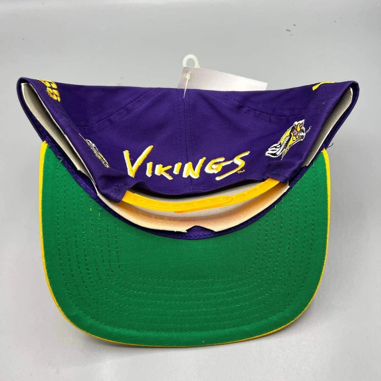 NFL × Vintage Minnesota Vikings Hat Men Purple Yellow Eastport Snap Back Size ONE SIZE - 5 Thumbnail