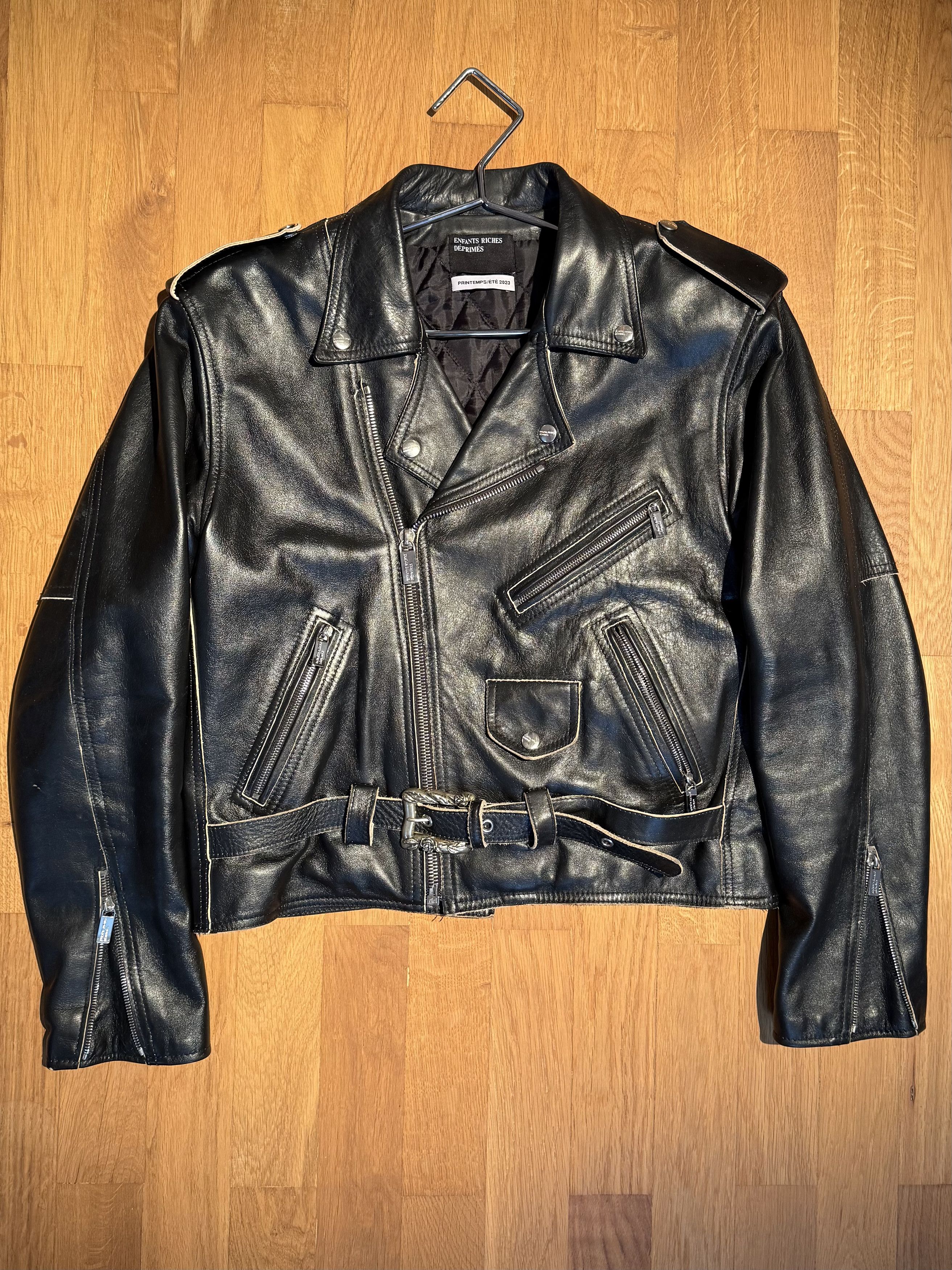 Enfants Riches Deprimes Enfants Riches Deprimes Raw Edge Moto Jacket „Rose Buckle“ Size US M / EU 48-50 / 2 - 2 Thumbnail