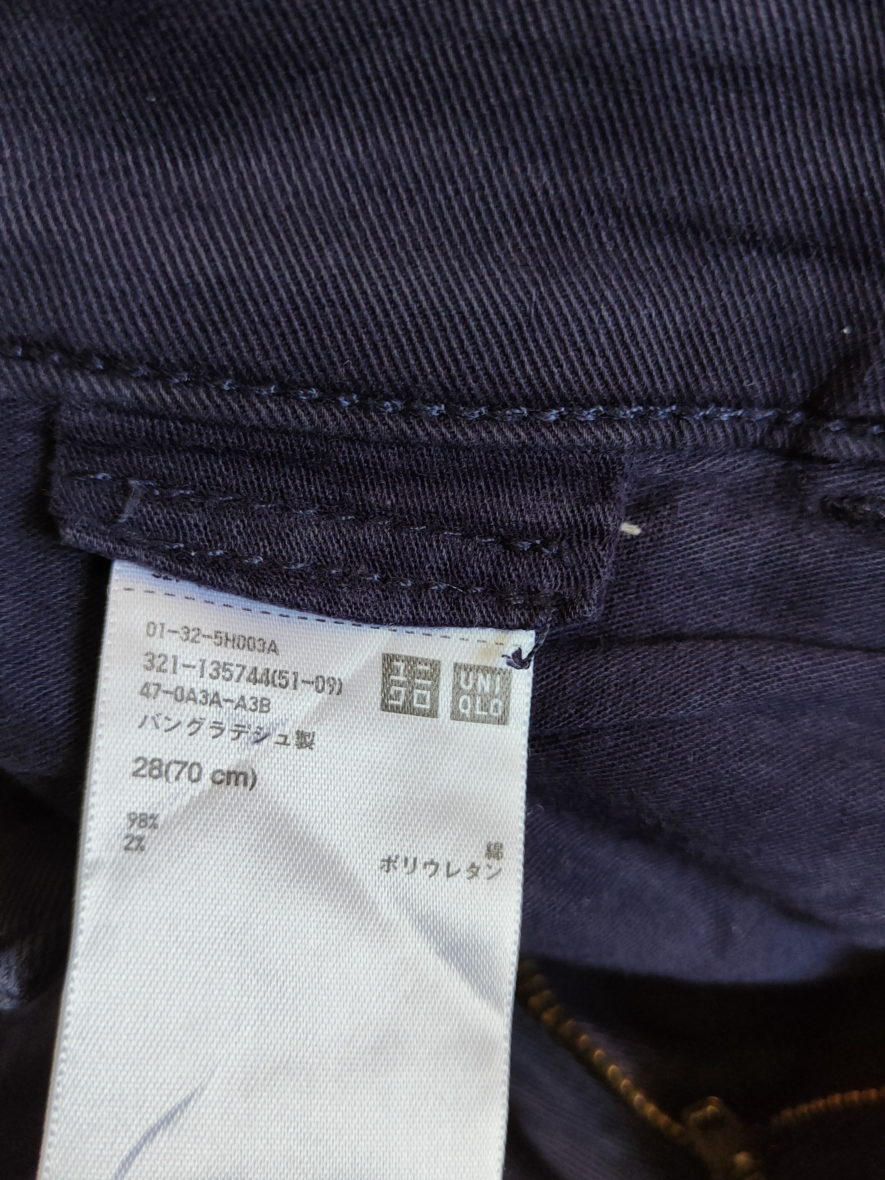 Japanese Brand Uniqlo Dark Blue faded Multipocket Soft Jeans #S1409 Size US 29 - 14 Thumbnail