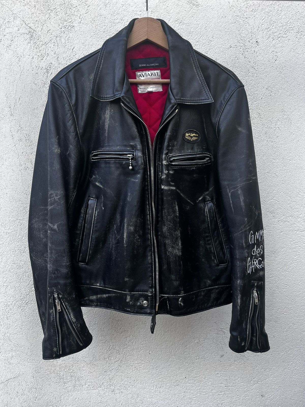 Comme des Garcons CDG x Lewis Leather Jacket. | Grailed