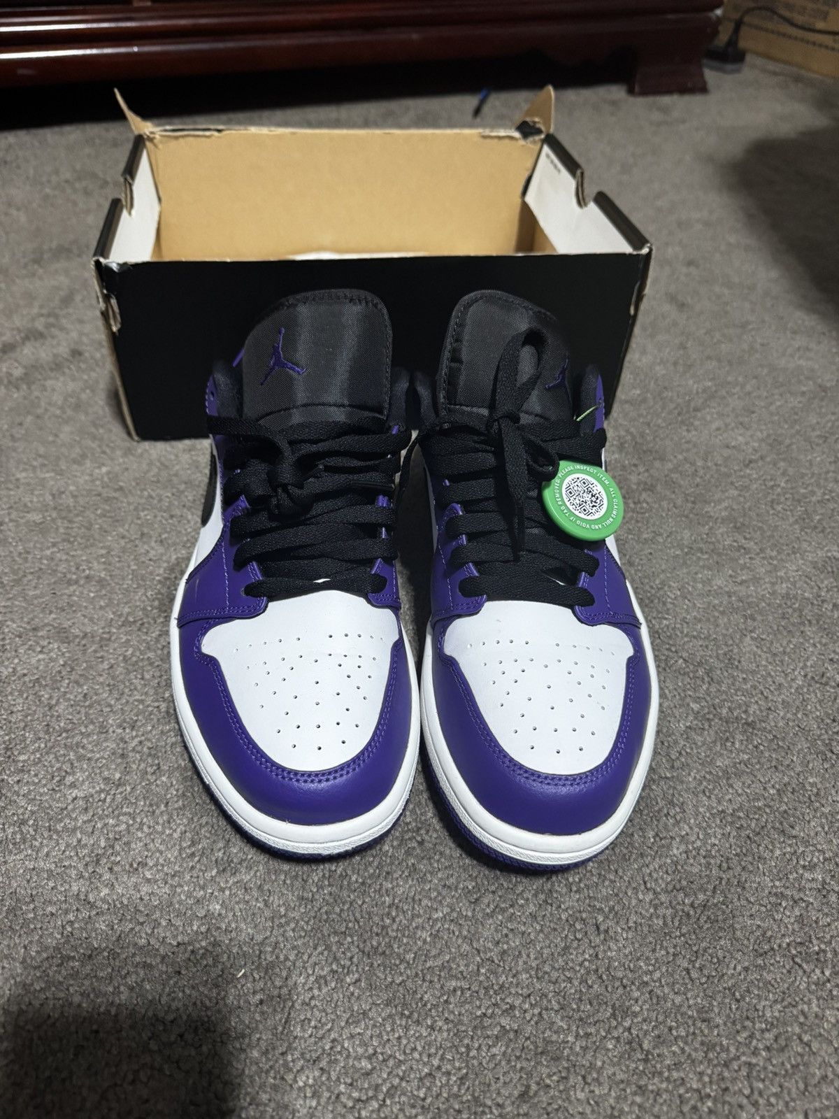 Jordan Brand Low Court Purple Jordan 1 Size US 9.5 / EU 42-43 - 4 Thumbnail