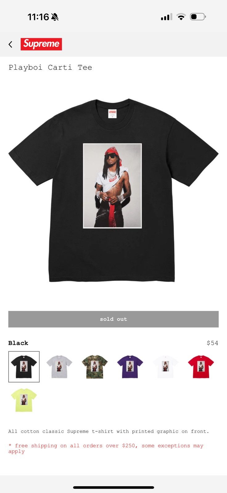 Supreme Supreme x Playboi Carti Tee | Grailed