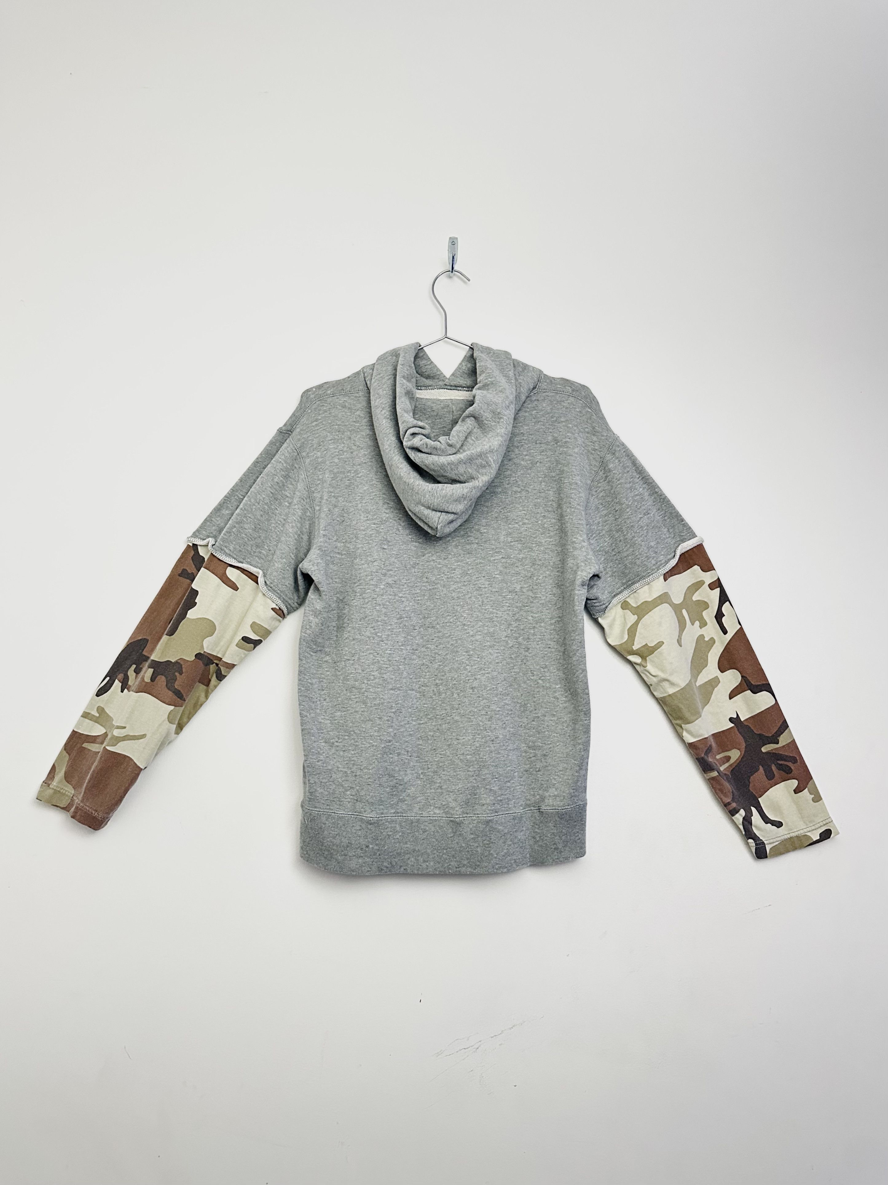 Avirex VINTAGE AVIREX DECONSTRUCTED CAMO GREY HOODIE Size US M / EU 48-50 / 2 - 2 Thumbnail