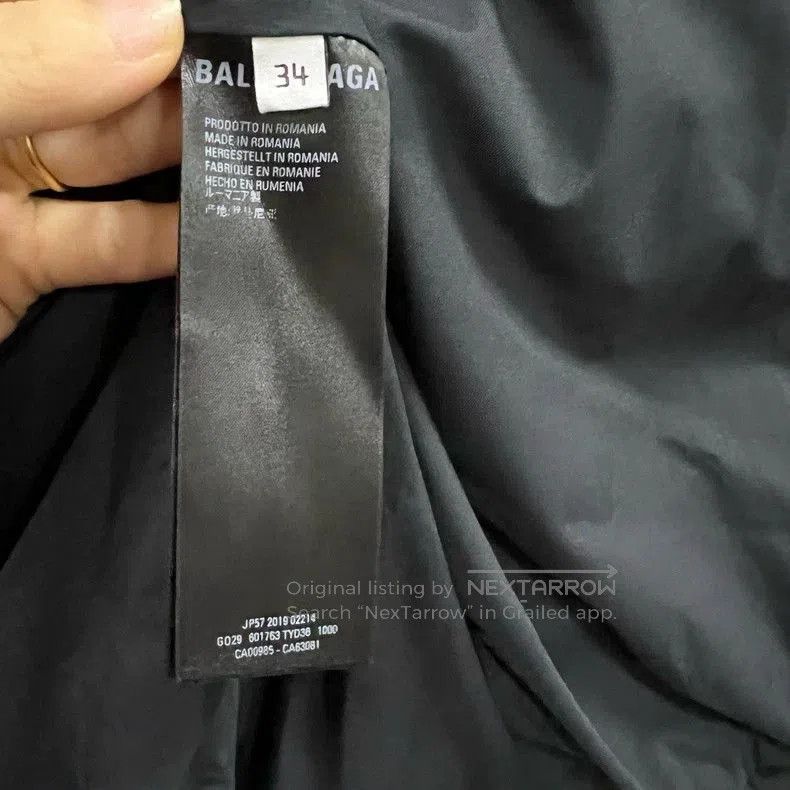 Balenciaga Balenciaga Black Logo Lock Down Jacket. Size US XS / EU 42 / 0 - 4 Thumbnail