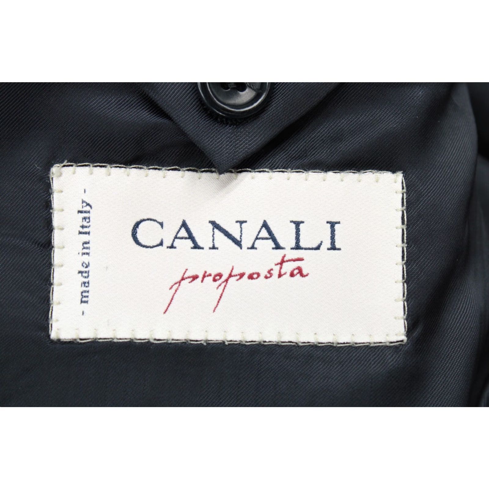 Canali Canali Blazer Mens 52R Navy Blue Wool 3-Button Sport Coat Regular Fit Single-Breasted Sw19? Size 52R - 6 Thumbnail