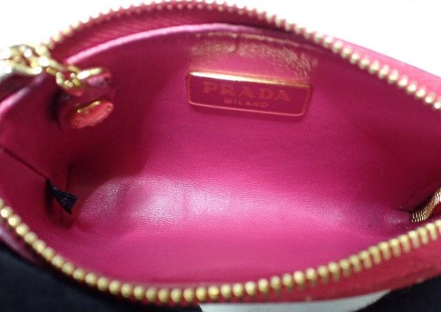 Prada Prada Saffiano Metal Zippy Pink Key Holder Size ONE SIZE - 6 Thumbnail