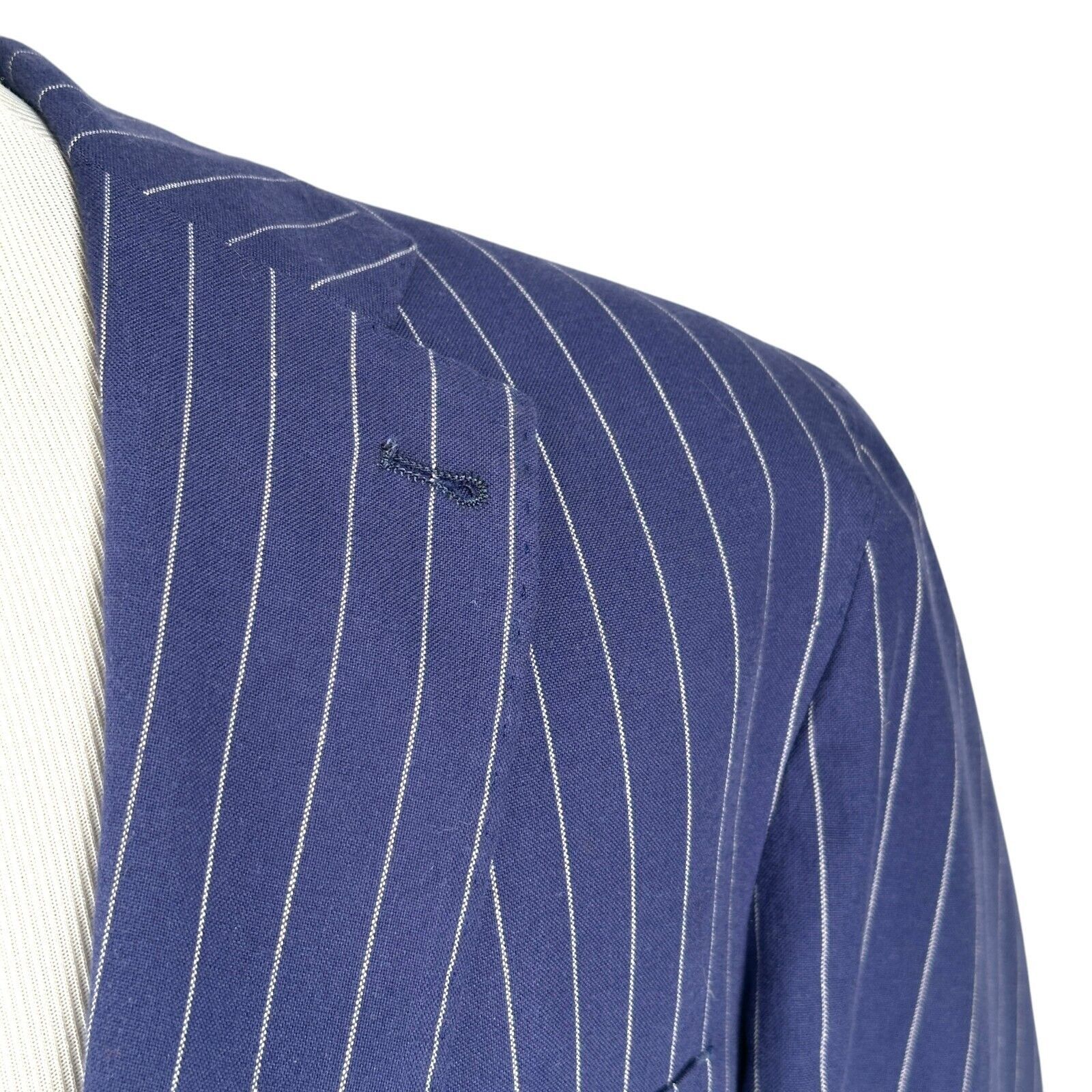 Peter Millar Peter Millar Blazer Jacket Men L Blue Cotton Single Breasted Size 44R - 3 Thumbnail
