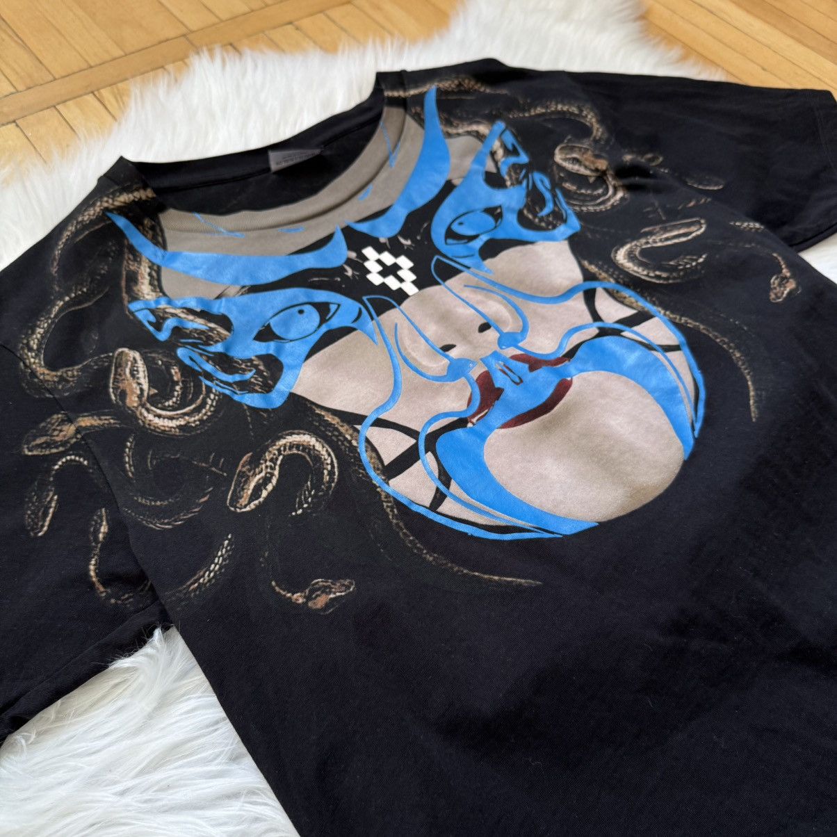 Marcelo Burlon 📌 Crazy Marcelo Burlon Y2K Medusa Graphic T-Shirt Size US XXS / EU 40 - 8 Thumbnail