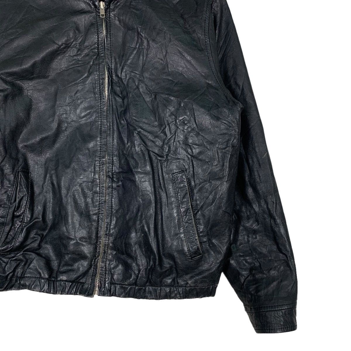 Japanese Brand 90's PROS LEATHER WEAR Tartan Lined Leather Jacket #0058-C4 Size US L / EU 52-54 / 3 - 5 Thumbnail
