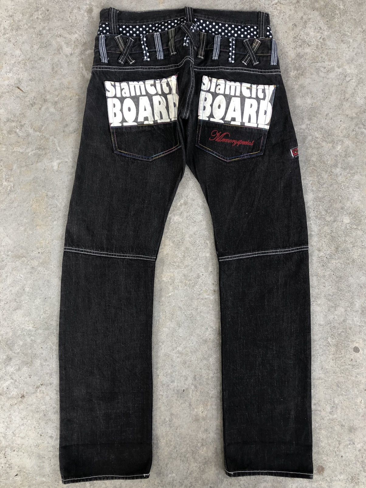 Japanese Brand Japanese Memory Special Double Waist Embroidered Logo Dis Size US 32 / EU 48 - 2 Thumbnail