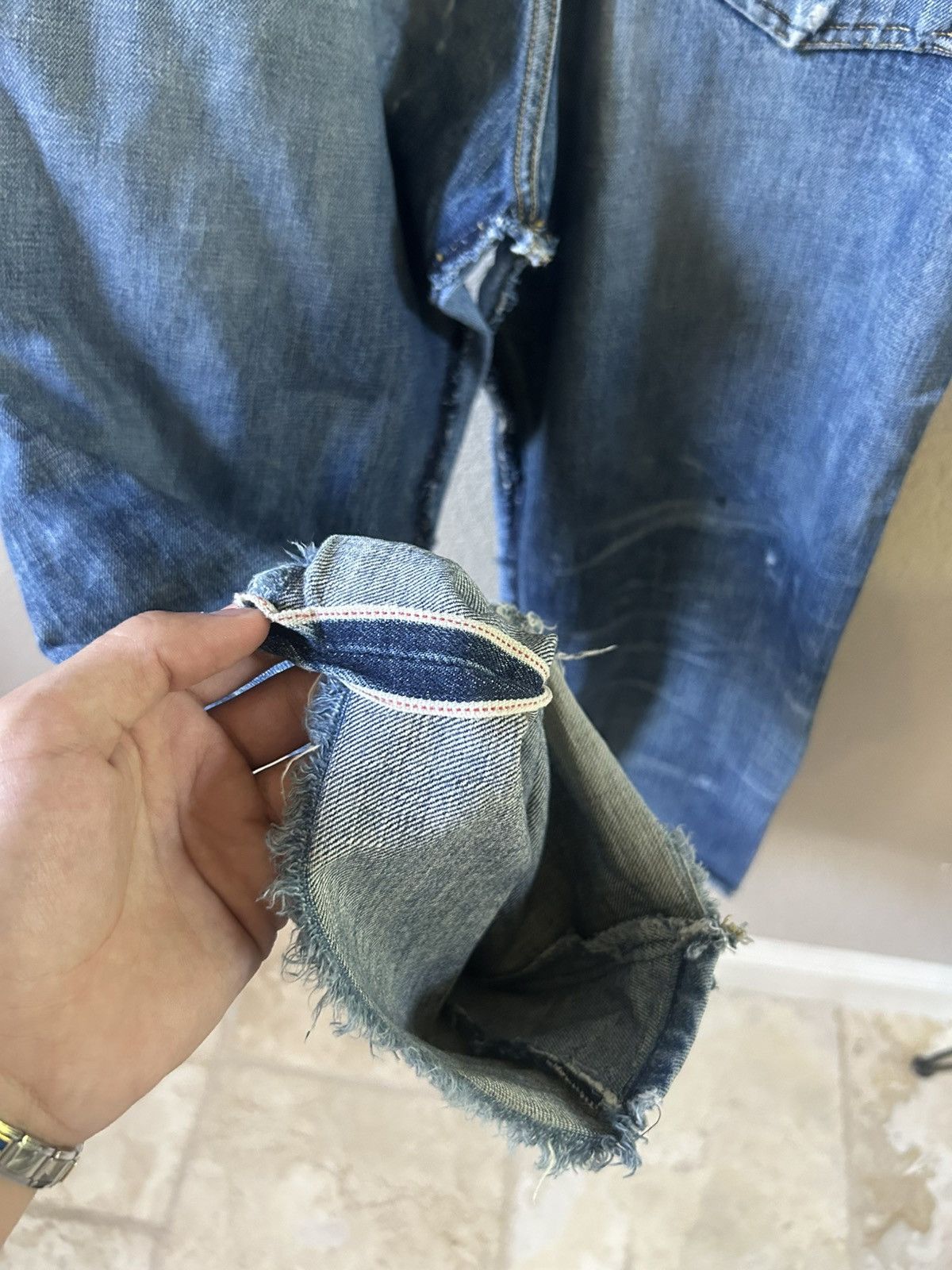 Evisu Crazy Rare Evisu Genes Buckleback Double Knee Selvedge Jeans Size US 30 / EU 46 - 8 Thumbnail
