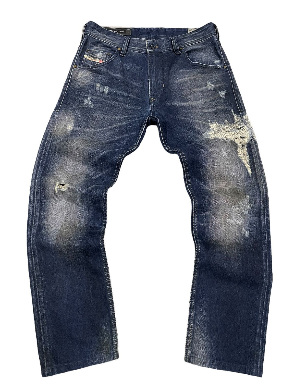 Diesel Vintage Diesel Denim Edit Blue Wash Distressed Style Jeans Size US 30 / EU 46 - 4 Thumbnail