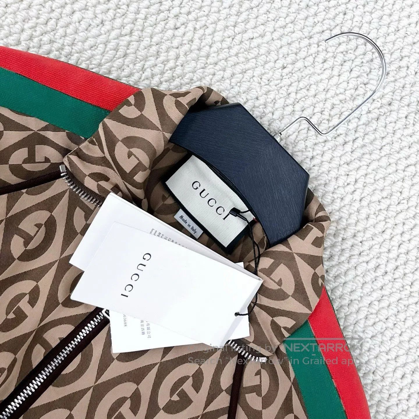 Gucci Gucci Brown Diamond Print Zip Jacket. Size US M / EU 48-50 / 2 - 3 Thumbnail