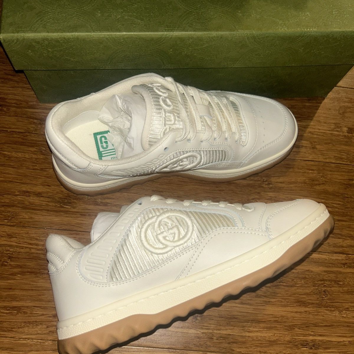 Gucci Gucci MAC80 Low Top Leather Skateboard Sneakers Size US 4.5 / IT 34.5 - 4 Thumbnail
