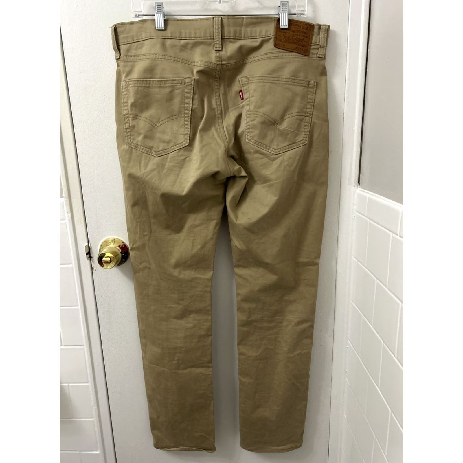Levi's Levi's 511 Jeans Mens 34x32 Slim Fit Denim Brown Zip Pockets Regular Inseam 32 Straight Logo 500 Series Size US 34 / EU 50 - 4 Thumbnail