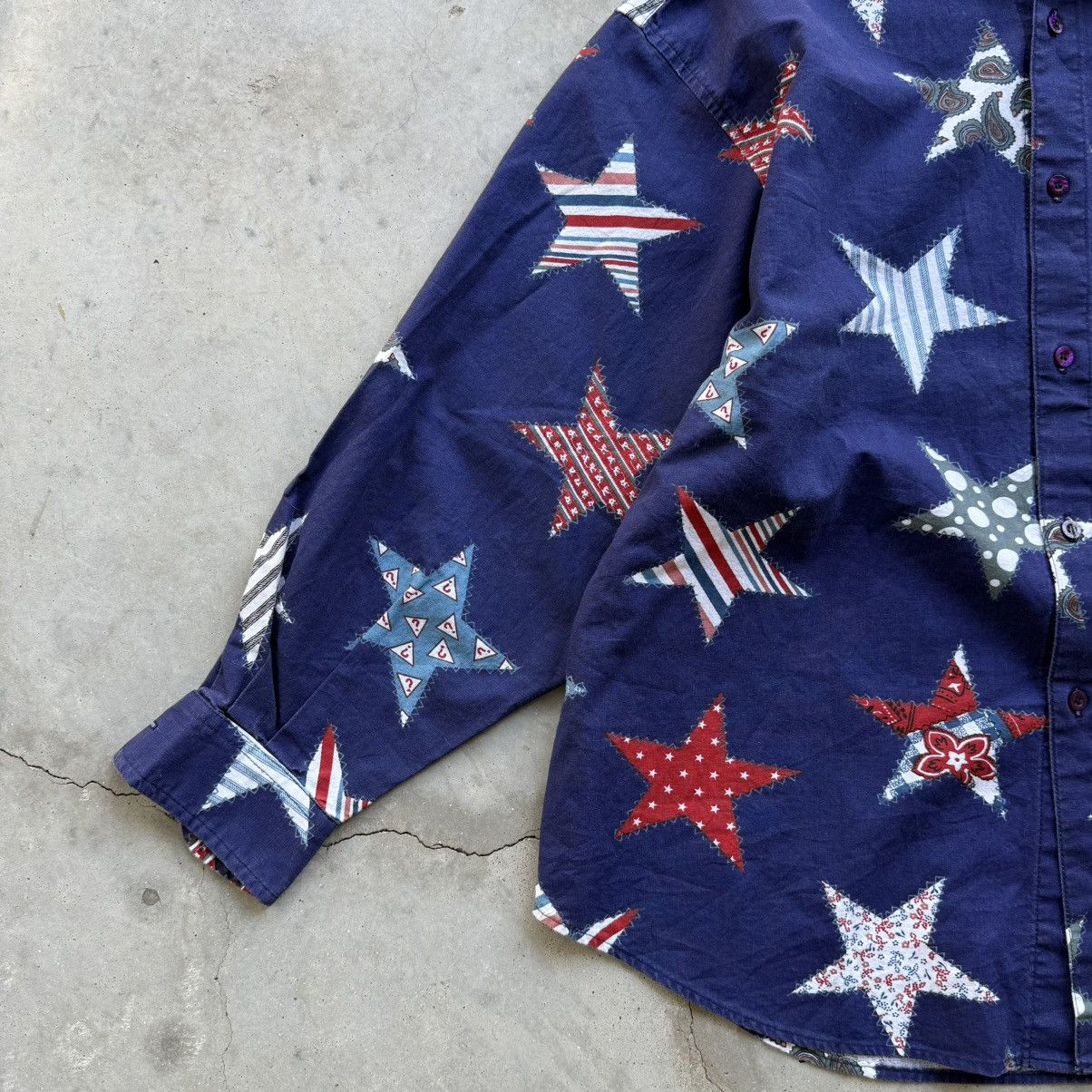 Guess Vintage Guess Made in USA Star Patch Shirt Size US M / EU 48-50 / 2 - 5 Thumbnail
