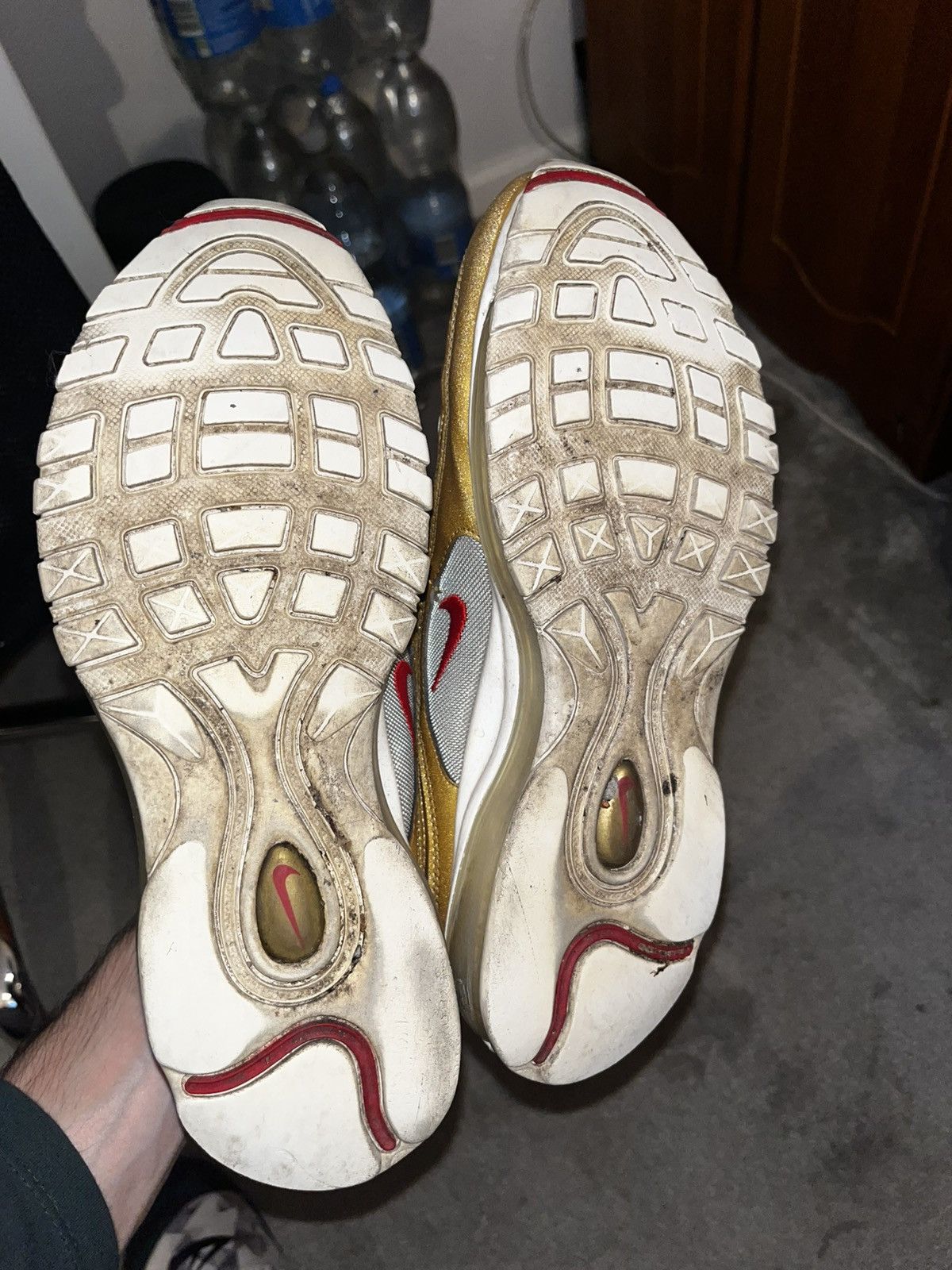 Nike Air max 97’ white and gold Size US 8 / EU 41 - 5 Thumbnail