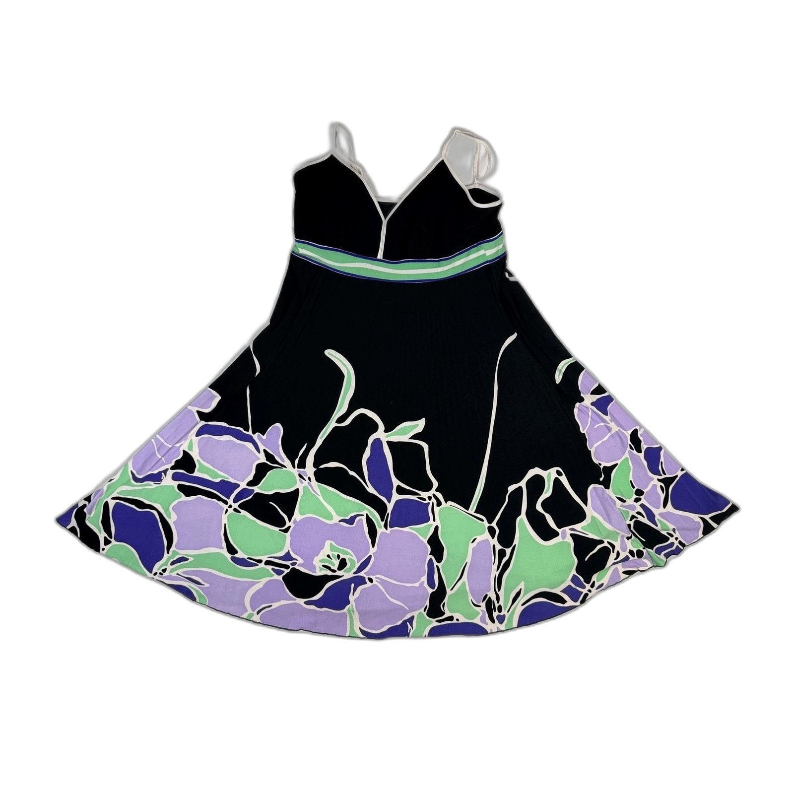 Nicole Miller Nicole Miller Floral Sun Dress Womens 8 Pink Blue Sleeveless Size XXS / US 00 / IT 34 - 1 Thumbnail