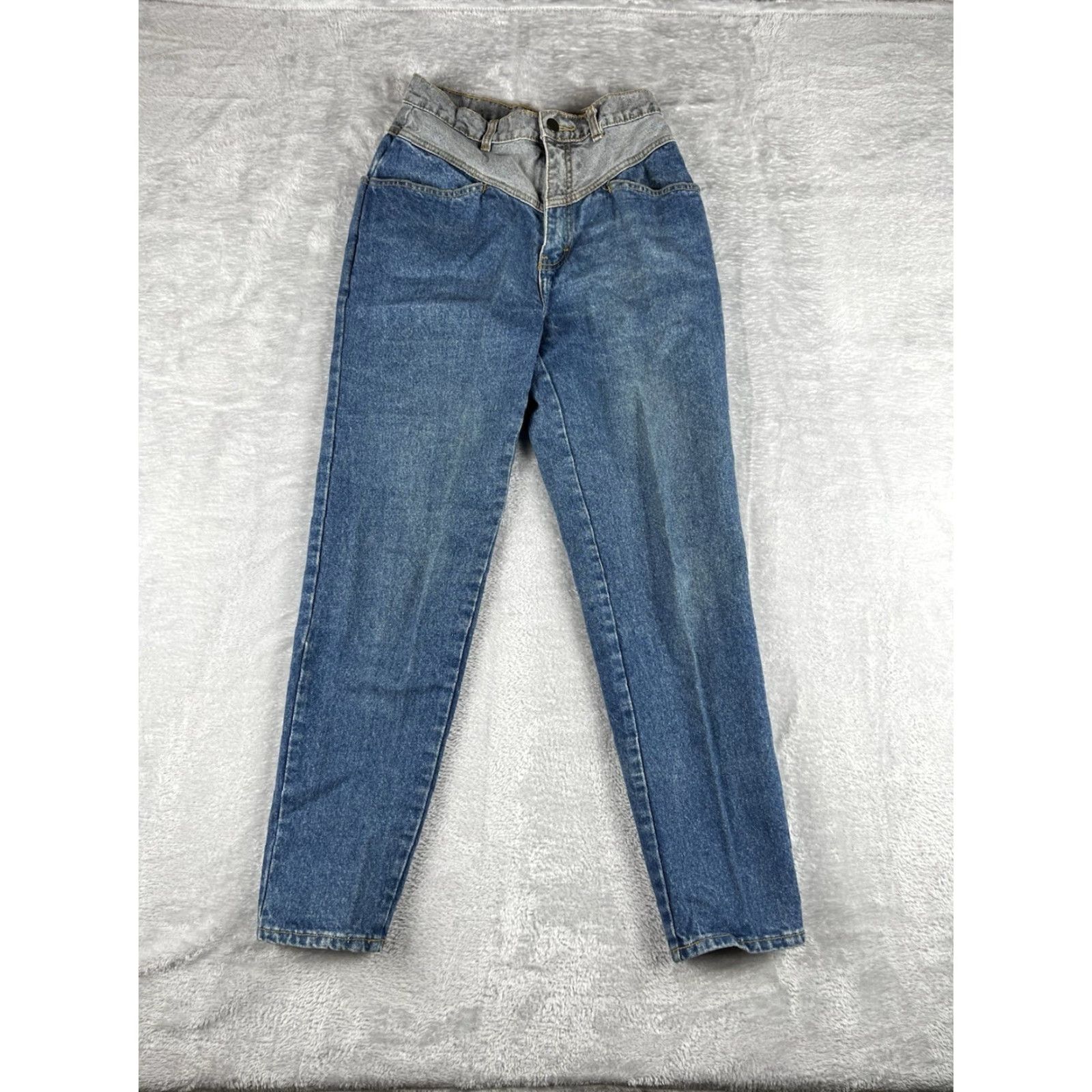Jordache VTG Jordache Jeans Womens 7L Blue Gray Two-Tone Denim 80s 90s RARE Jeans Women M Gray Two Tone 80s Mens Size 32" / US 10 / IT 46 - 2 Thumbnail