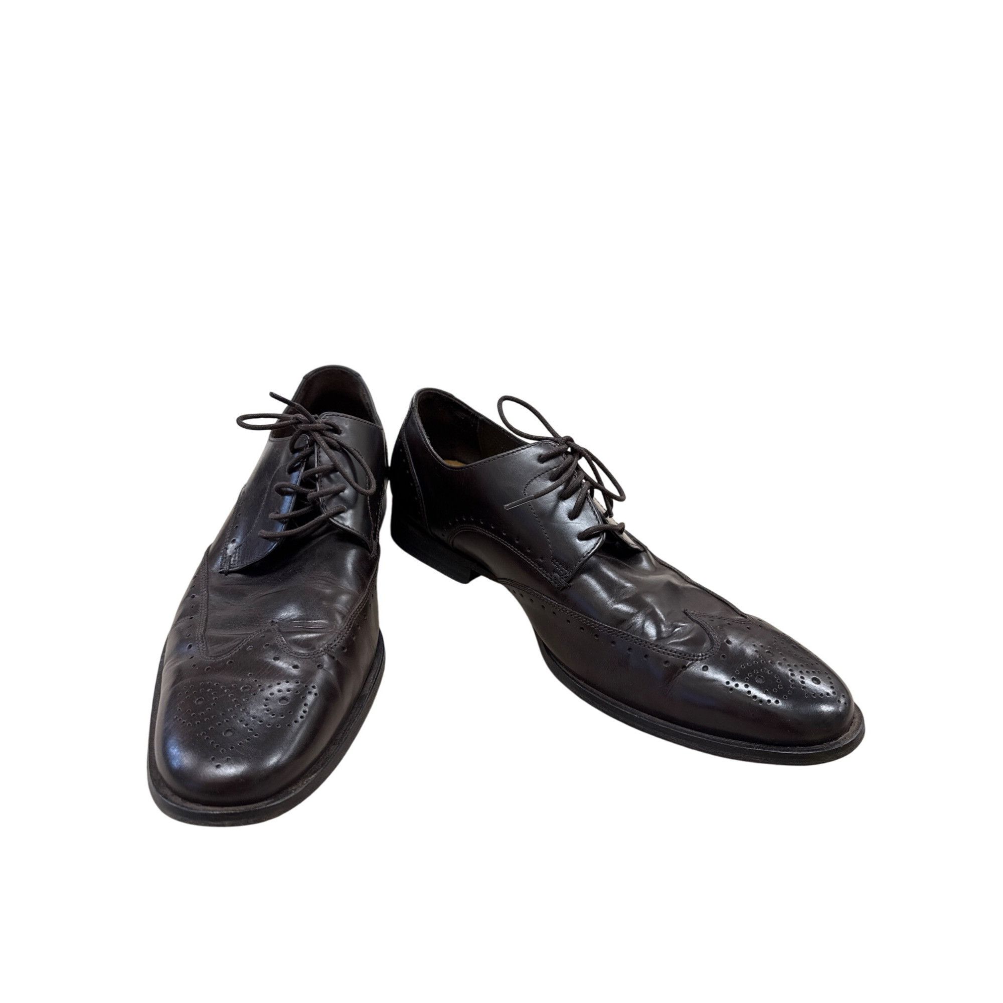 Cole Haan Cole Haan Mens Brown Leather Oxford Dress Shoes 10.5M SKU 73 Size US 10.5 / EU 43-44 - 1 Thumbnail