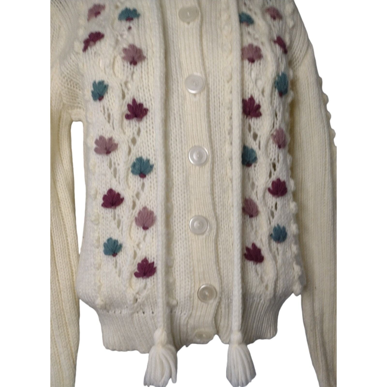 Other Skiva Intl Embroidered Bauble Cardigan Sweater Size M Cottag Size M / US 6-8 / IT 42-44 - 3 Thumbnail