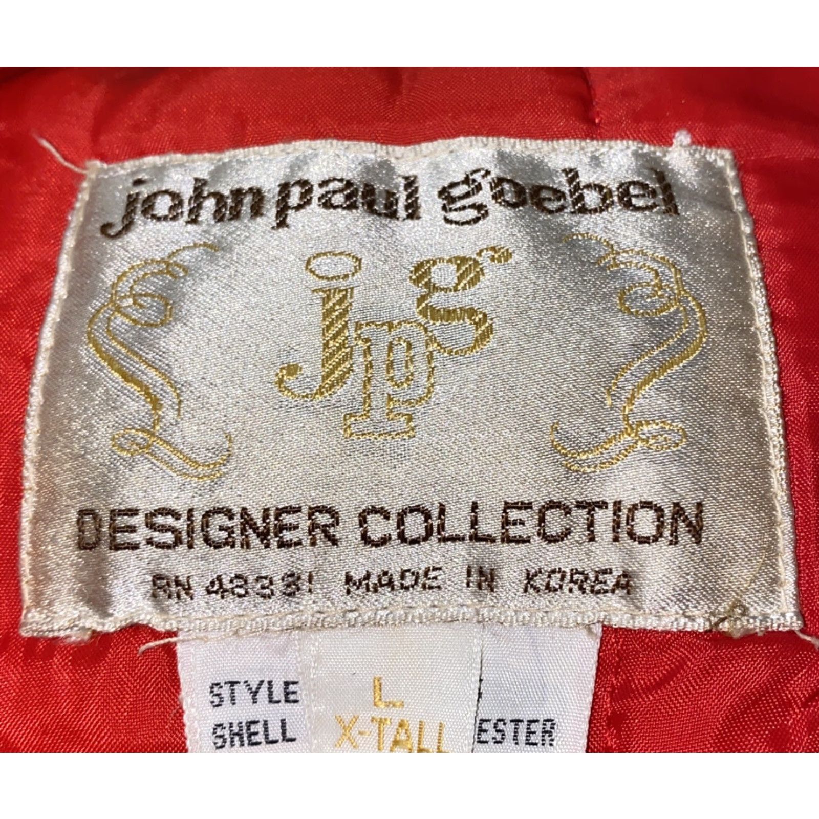 Vintage John Paul Goebel Jacket Full Zip Mens L Beige Polyester/Cotton Size US L / EU 52-54 / 3 - 7 Thumbnail