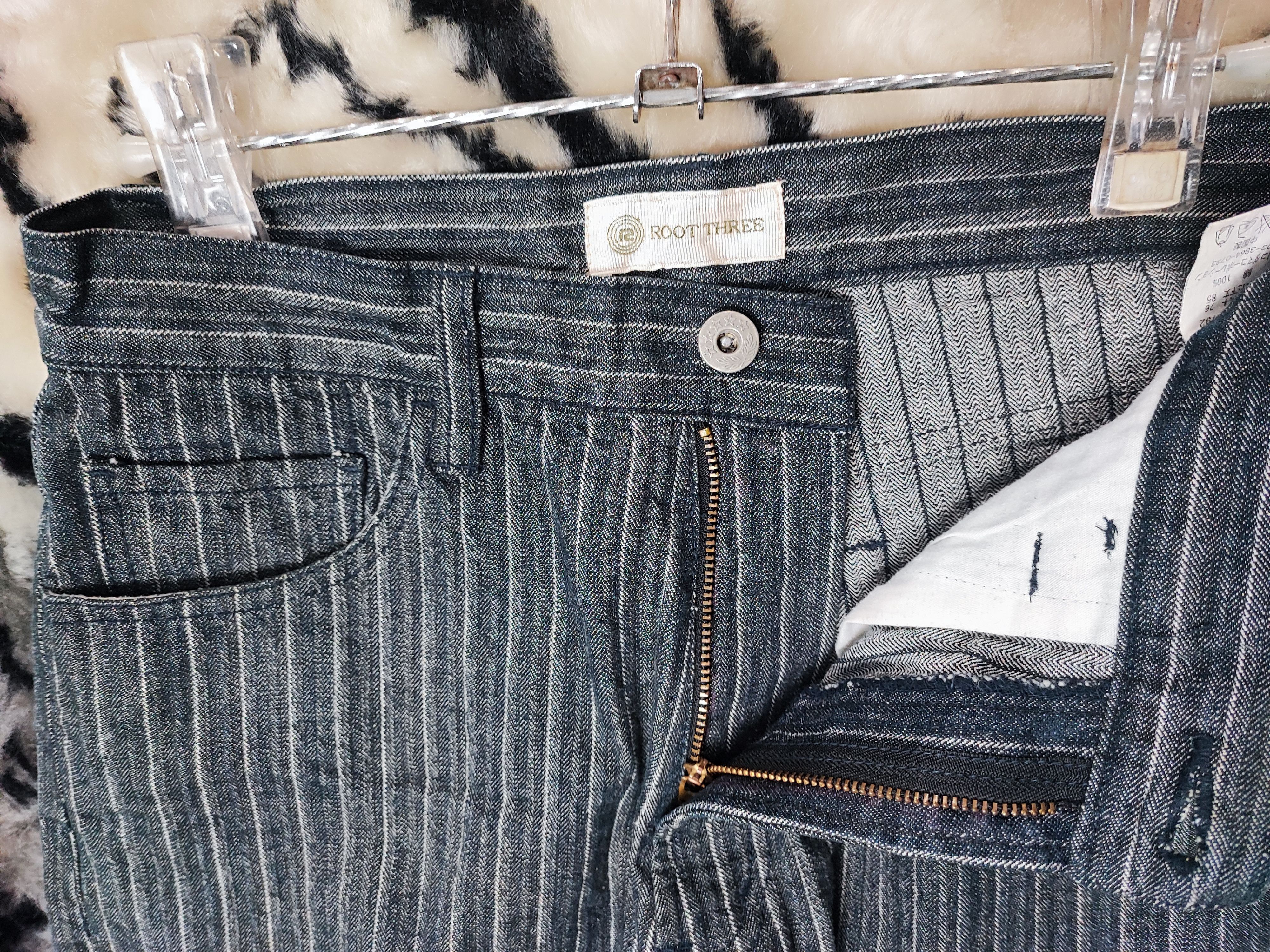 Undercover ROOT THREE HEAVY COTTON STRIPE CHINO PANTS JEANS Size US 29 - 10 Thumbnail