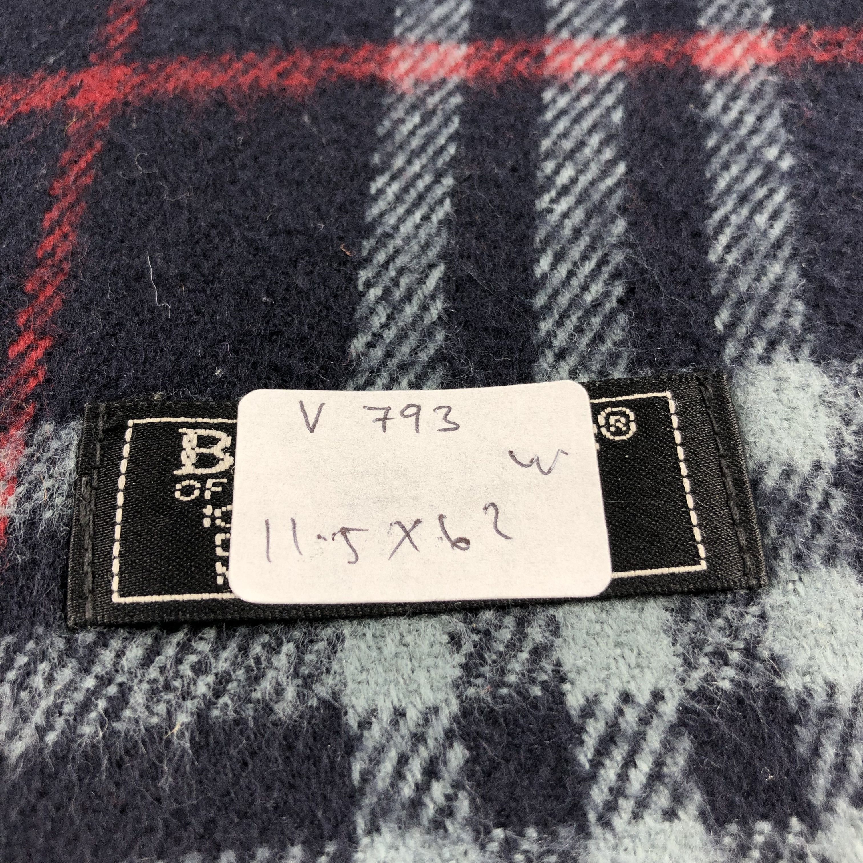 Burberry Burberrys Nova Check Blue Wool Scarf muffler V793 Size ONE SIZE - 6 Thumbnail