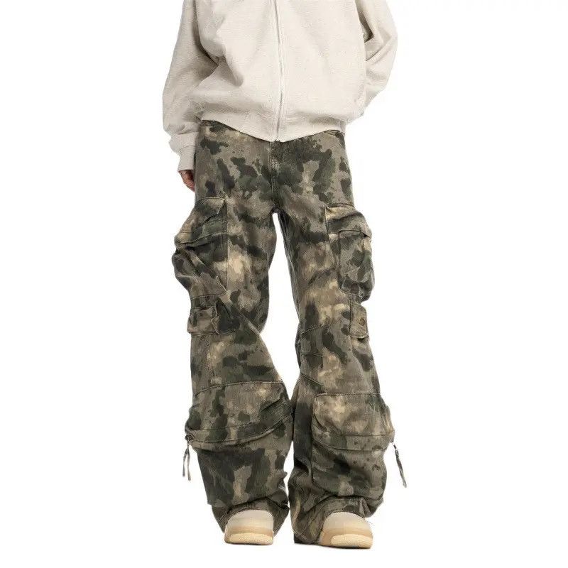 Japanese Brand × Jean Retro camouflage loose wide leg pocket jeans Size US 32 / EU 48 - 4 Thumbnail