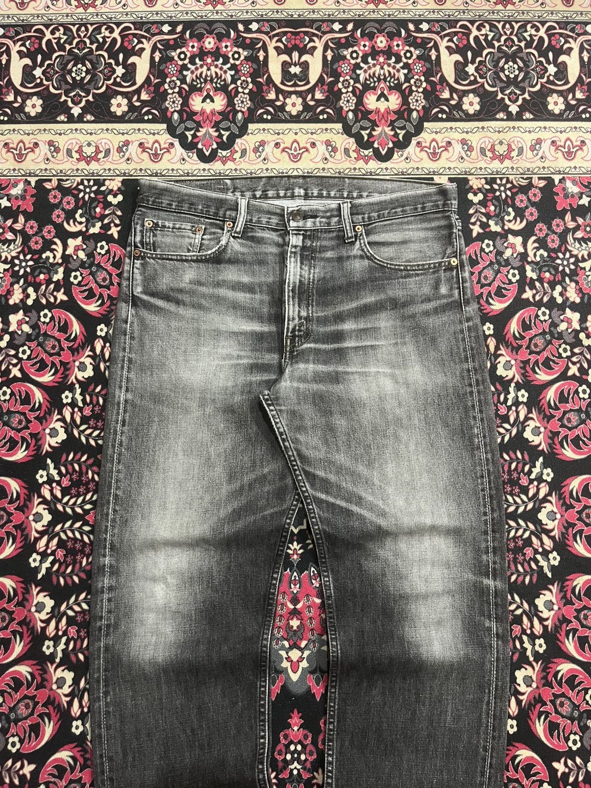 Levi's Vintage Levi’s 503 Black Faded Washed Loose Leg Jeans Size US 36 / EU 52 - 3 Thumbnail
