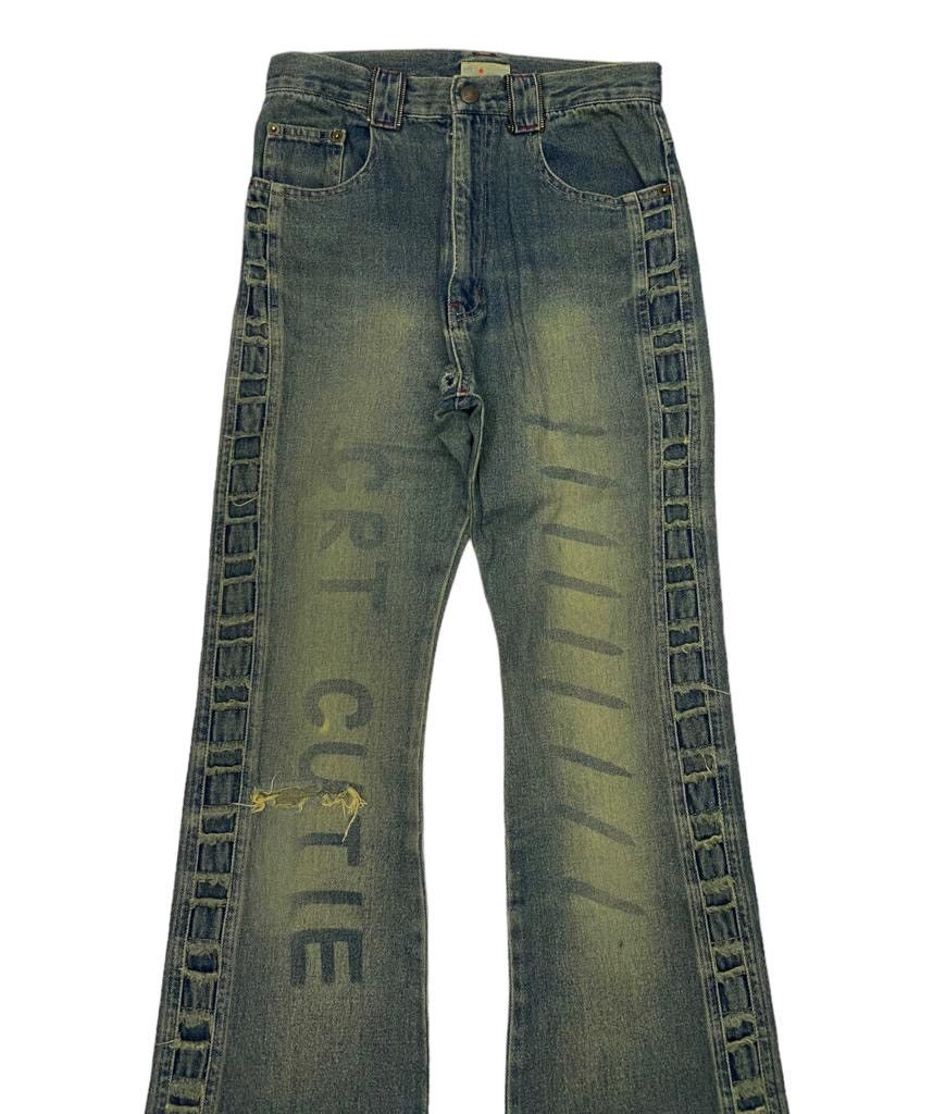 If Six Was Nine FLARE JEANS RARE DISTRESS CRY CUTIE DENIM JEANS BOOTCUT Size 25" / US 0 / IT 36 - 5 Thumbnail