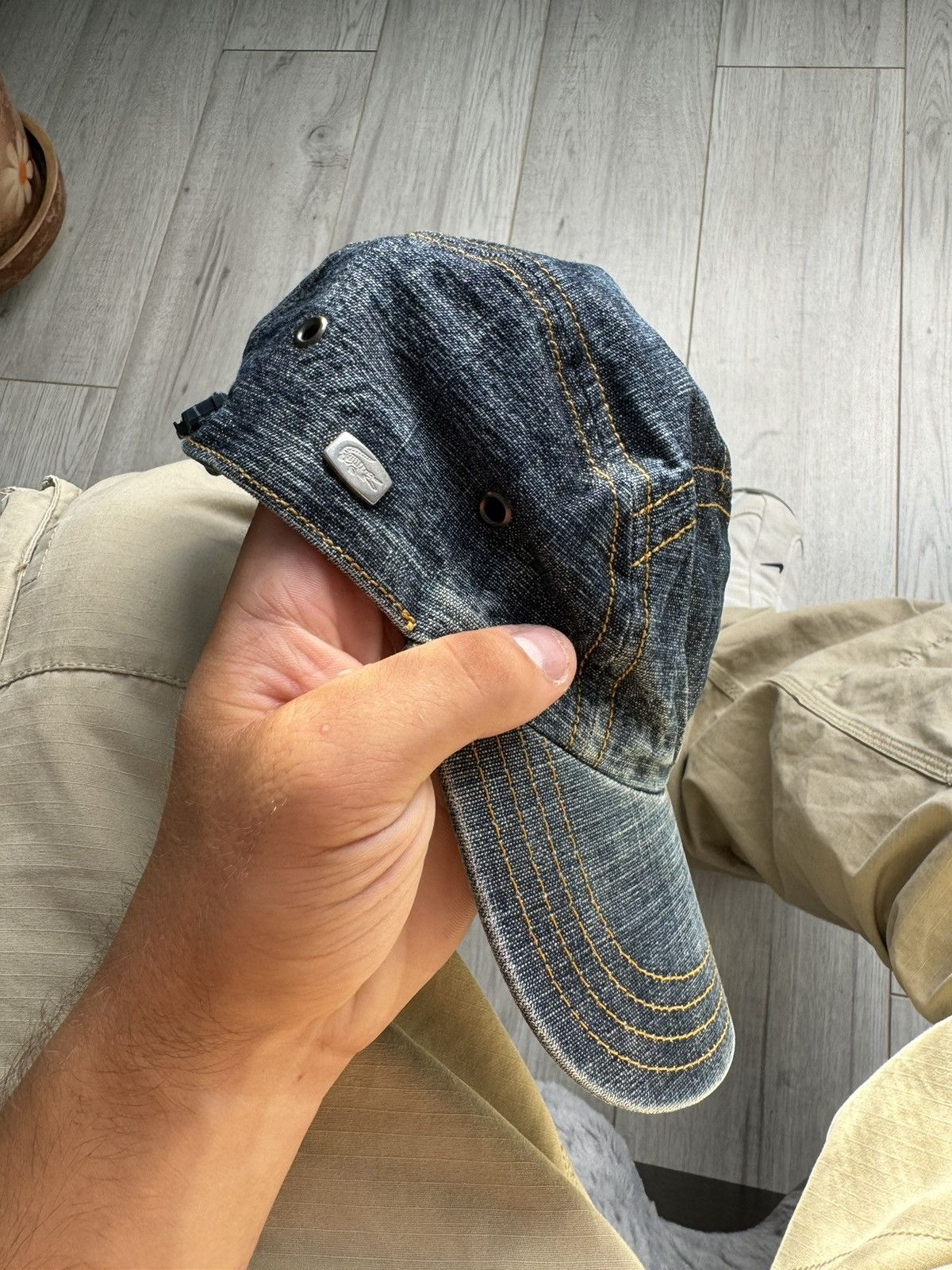 Lacoste × Vintage Vintage hype Lacoste Cap denim hat 90’s Size ONE SIZE - 1 Thumbnail