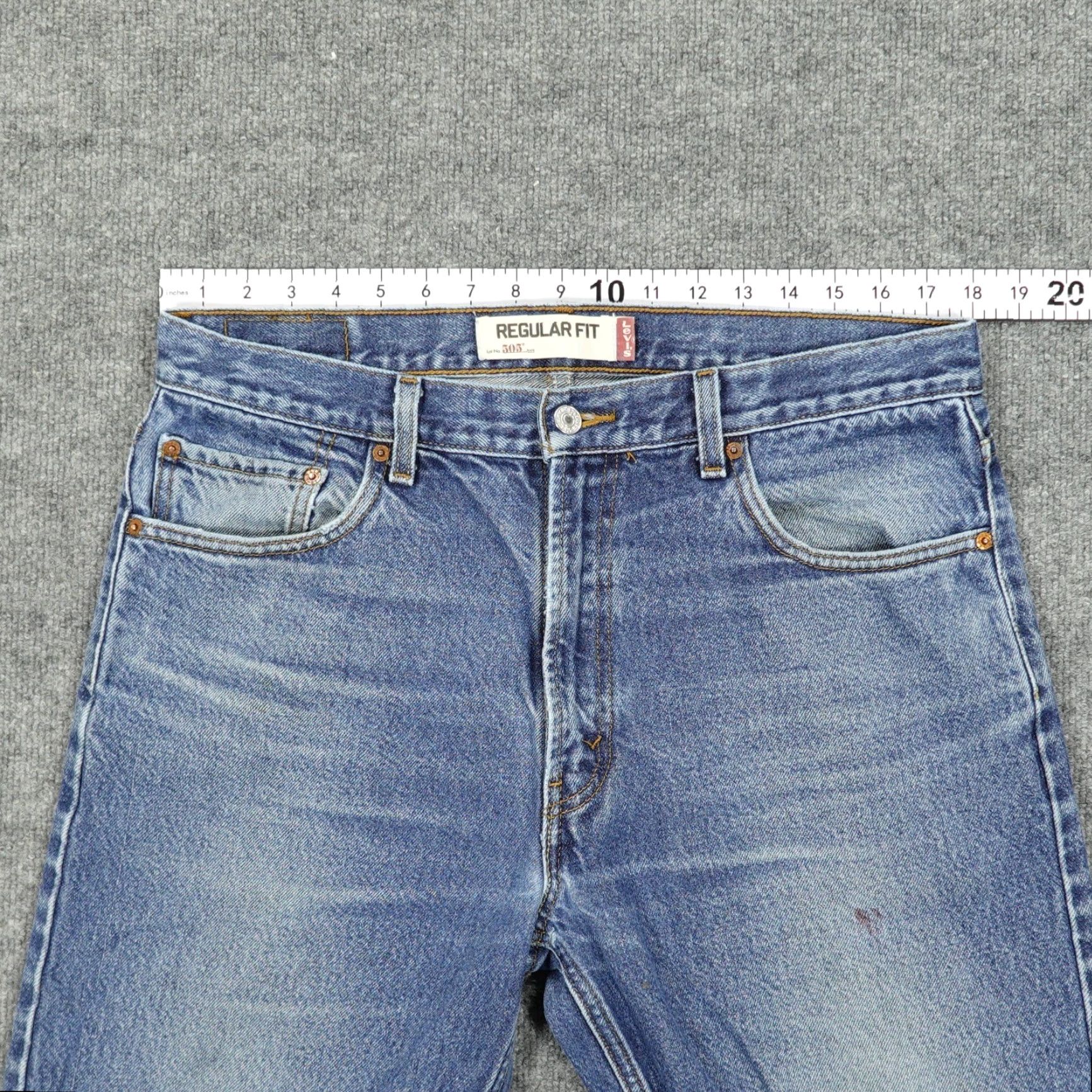 Levi's Levi's 505 Jeans Mens 36x30 Blue Regular Fit Straight Leg Stretch Denim Size US 36 / EU 52 - 5 Thumbnail