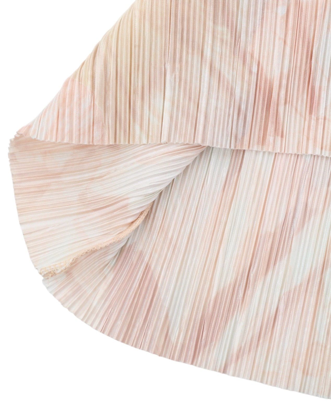 MAX&Co. M Light Pink Textured Belted Short Sleeve Dress 88796 Size M / US 6-8 / IT 42-44 - 6 Thumbnail