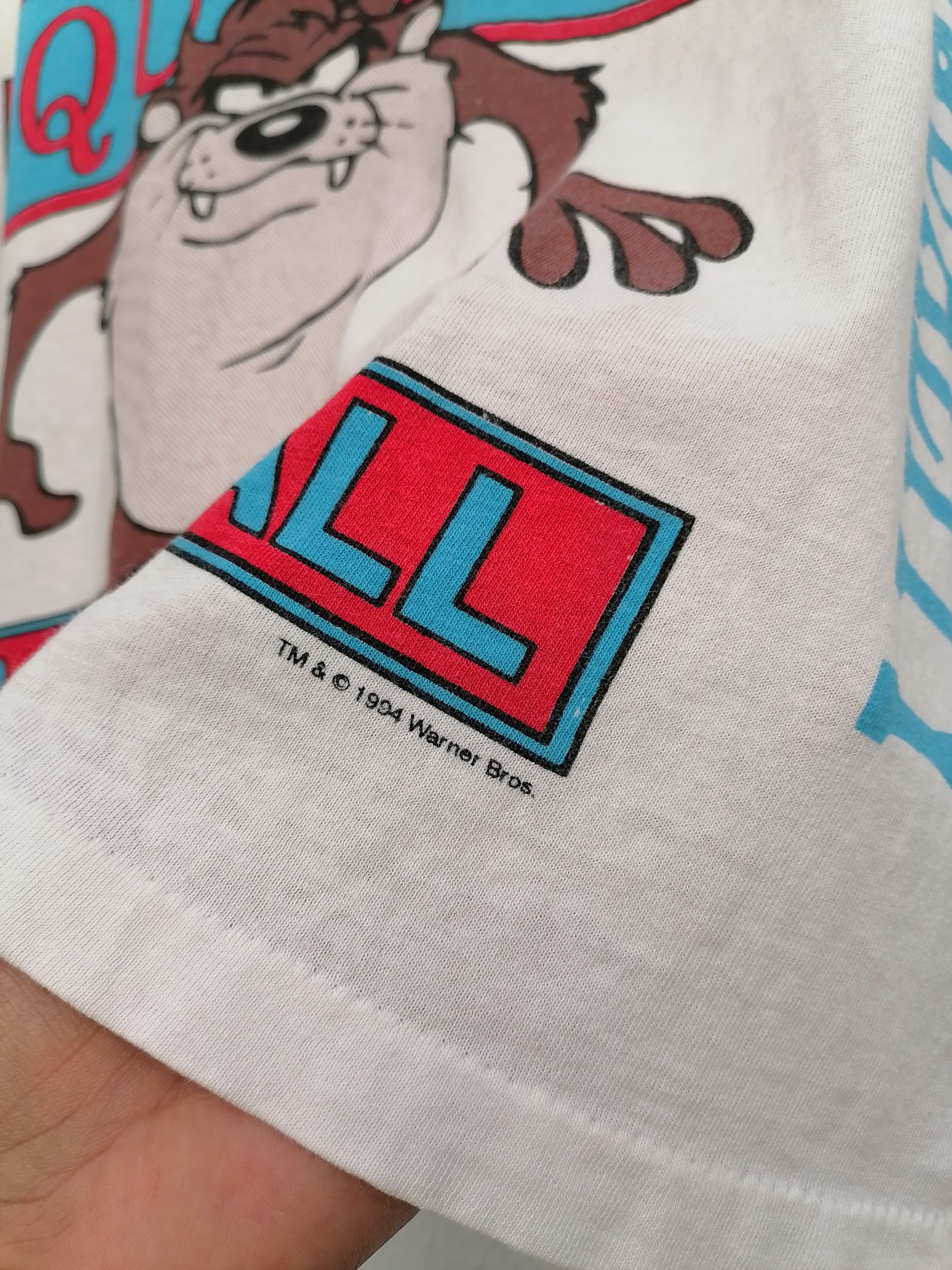 Cartoon Network × Vintage × Warner Bros Vintage 90s Tazmania x Bugs Bunny OVP Distressed T-shirt Size US XL / EU 56 / 4 - 4 Thumbnail