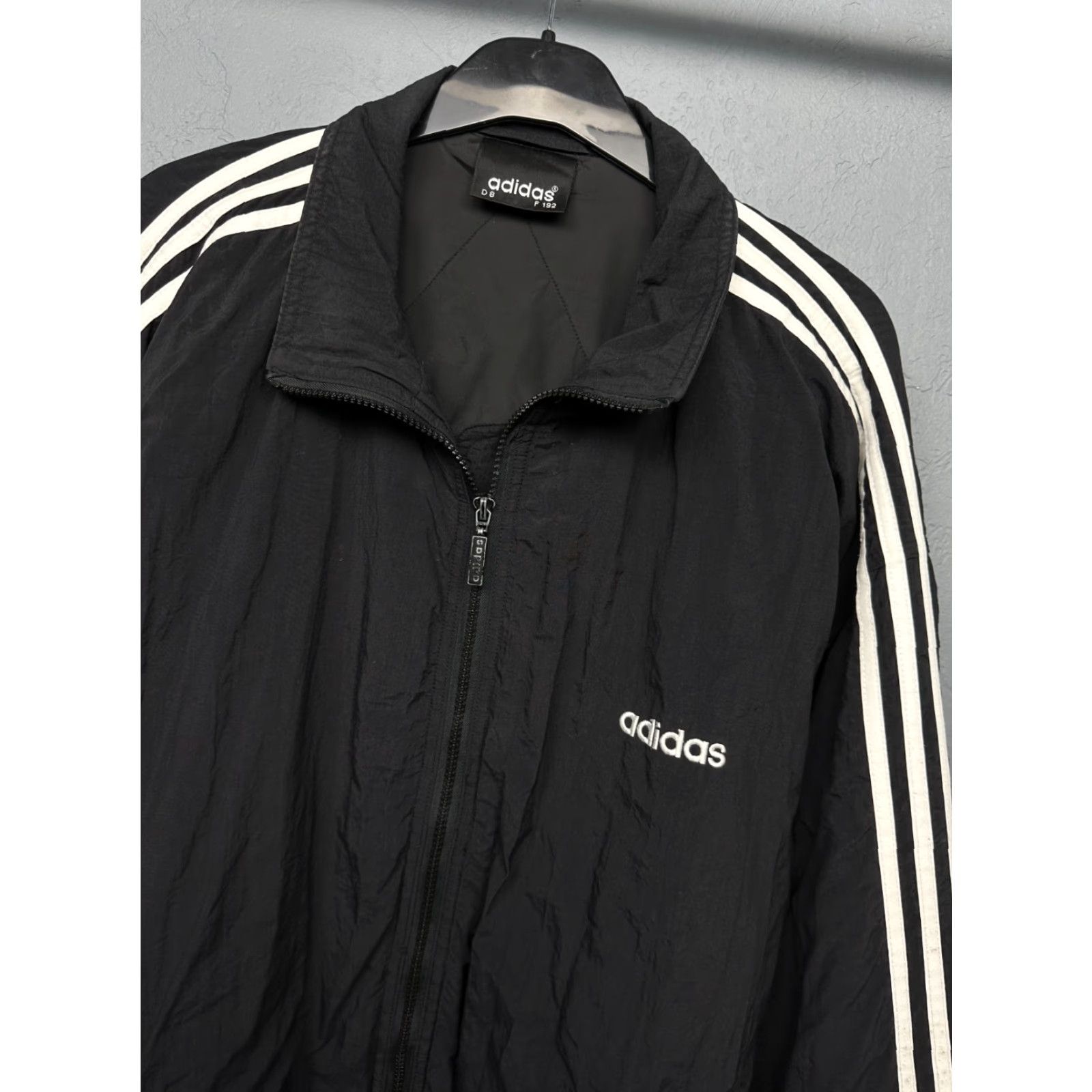 Adidas Adidas Vintage Mens Baggy Nylon Insulated Jacket L Black Windbreaker 90s Mens Size US L / EU 52-54 / 3 - 2 Thumbnail