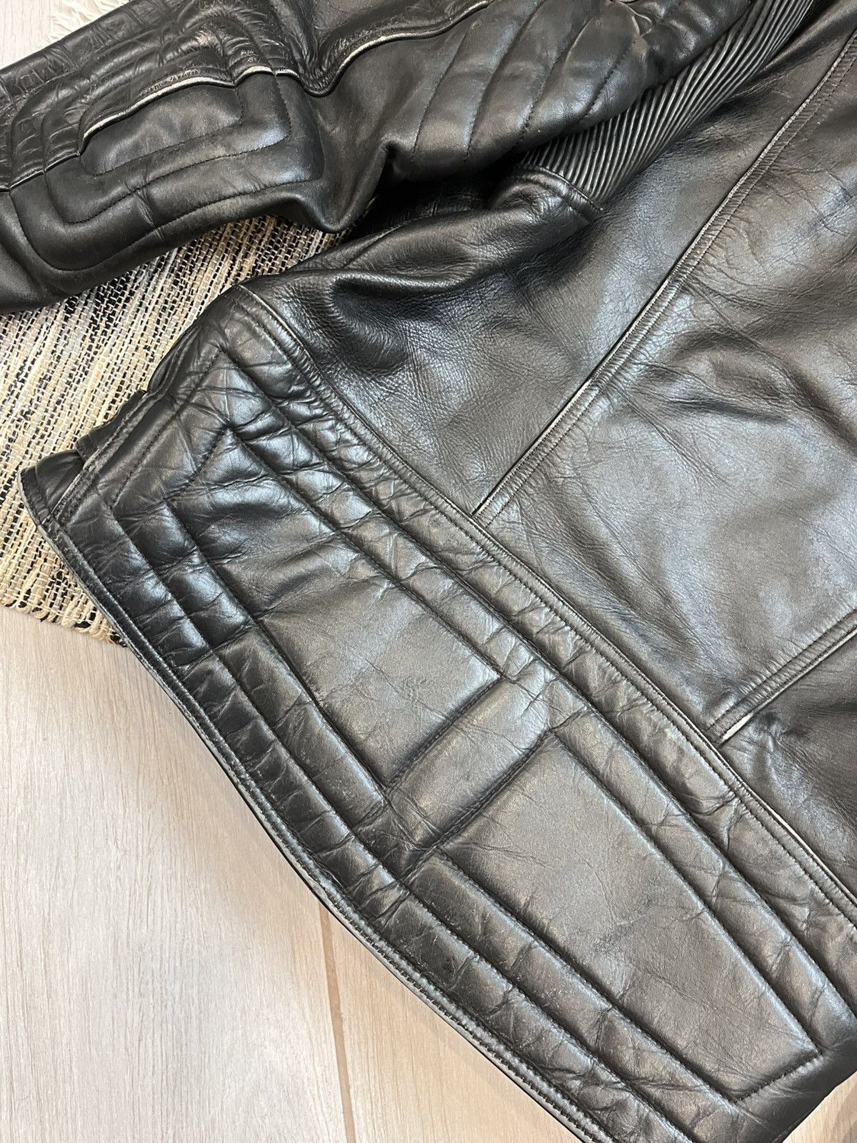 Vintage Vintage MOTO Leather Jacket Racing Motorcycle Biker faded Size US M / EU 48-50 / 2 - 14 Thumbnail