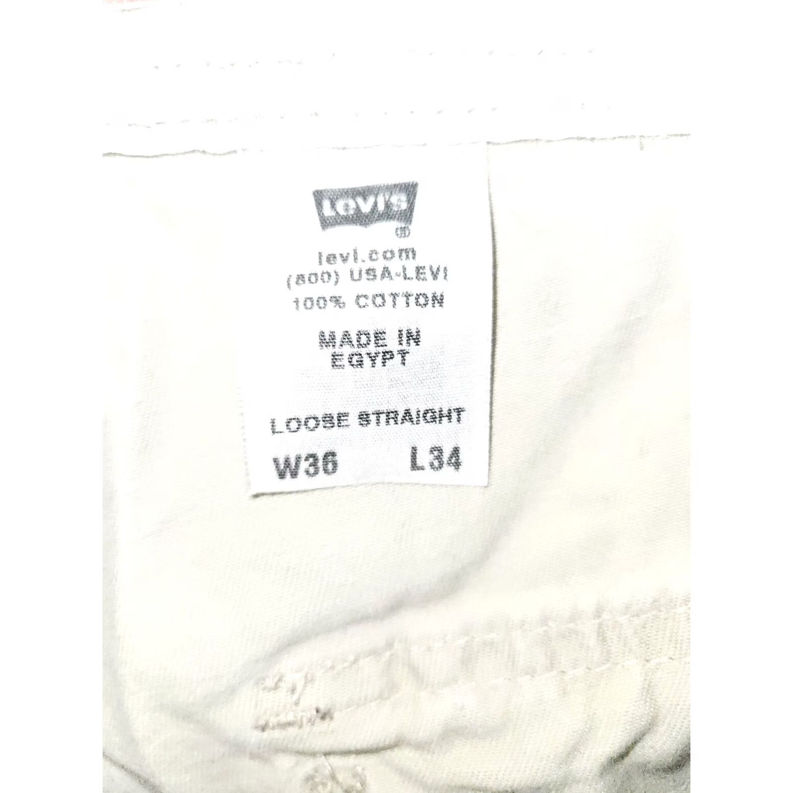 Levi's VINTAGE Levi's Cargo Pants Mens 36x34 Khaki Workwear Cargo Pockets Egypt Army Logo Relaxed Straight Regular Beige 90s Mens Size US 36 / EU 52 - 3 Thumbnail