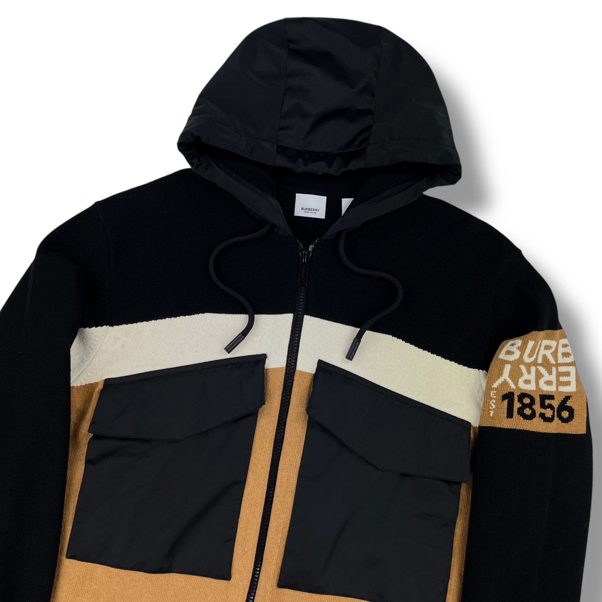 Burberry Burberry Knit / Nylon Hybrid Hoodie Size US M / EU 48-50 / 2 - 1 Thumbnail