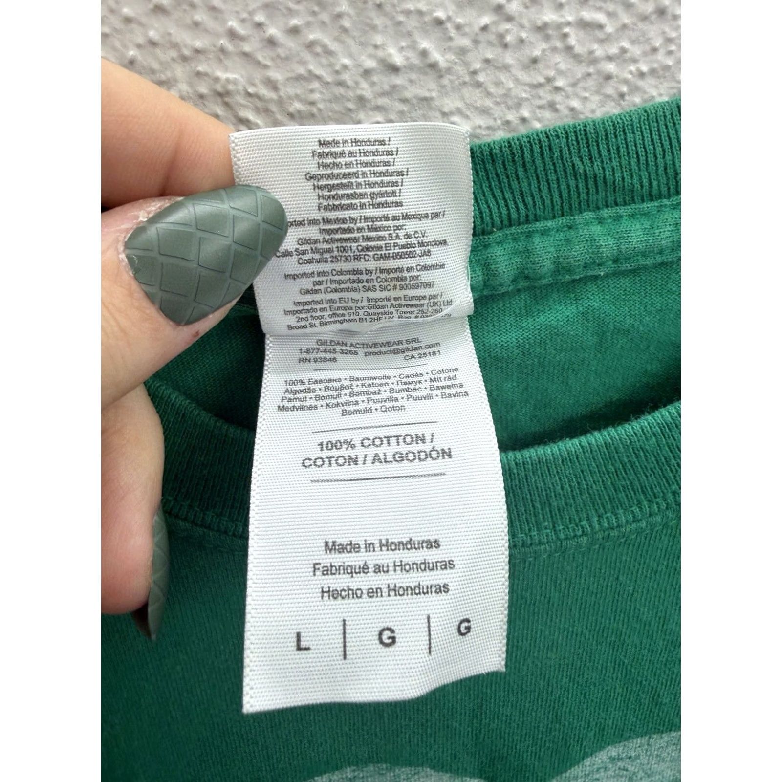 Gildan Gildan T-Shirt Green Short Sleeve Lucky Day Shamrock ST. Patty Size L Unisex Adults Crew Neck Vintage No Size US L / EU 52-54 / 3 - 5 Thumbnail