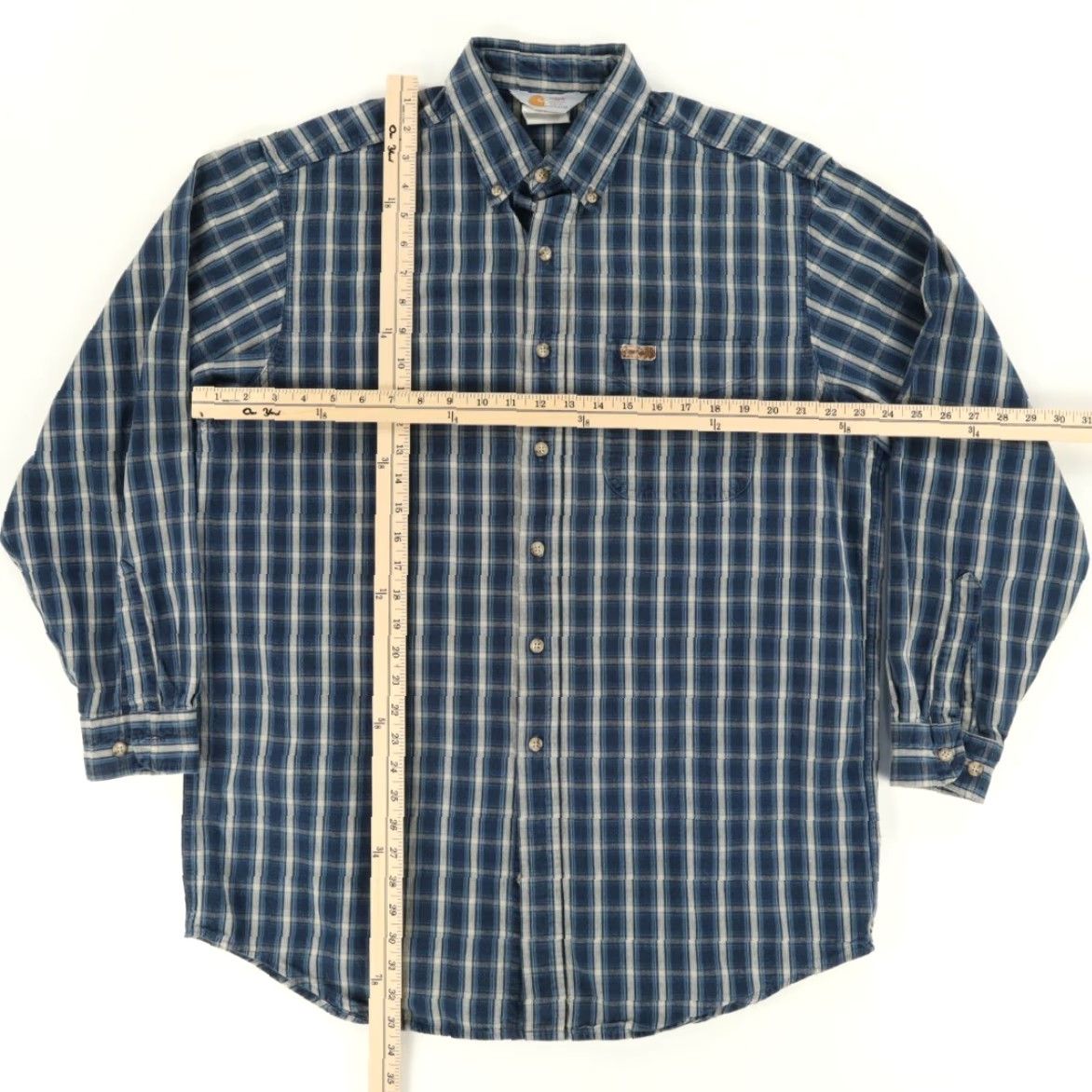 Carhartt VINTAGE Carhartt Rugged Twill Union Button Down Shirt Blue Men L Size US L / EU 52-54 / 3 - 3 Thumbnail