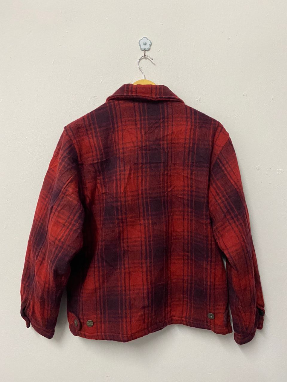 Japanese Brand Vtg Jungle Storm Plaid Wool Quilted Bomber Jacket Workwear Size US M / EU 48-50 / 2 - 2 Thumbnail