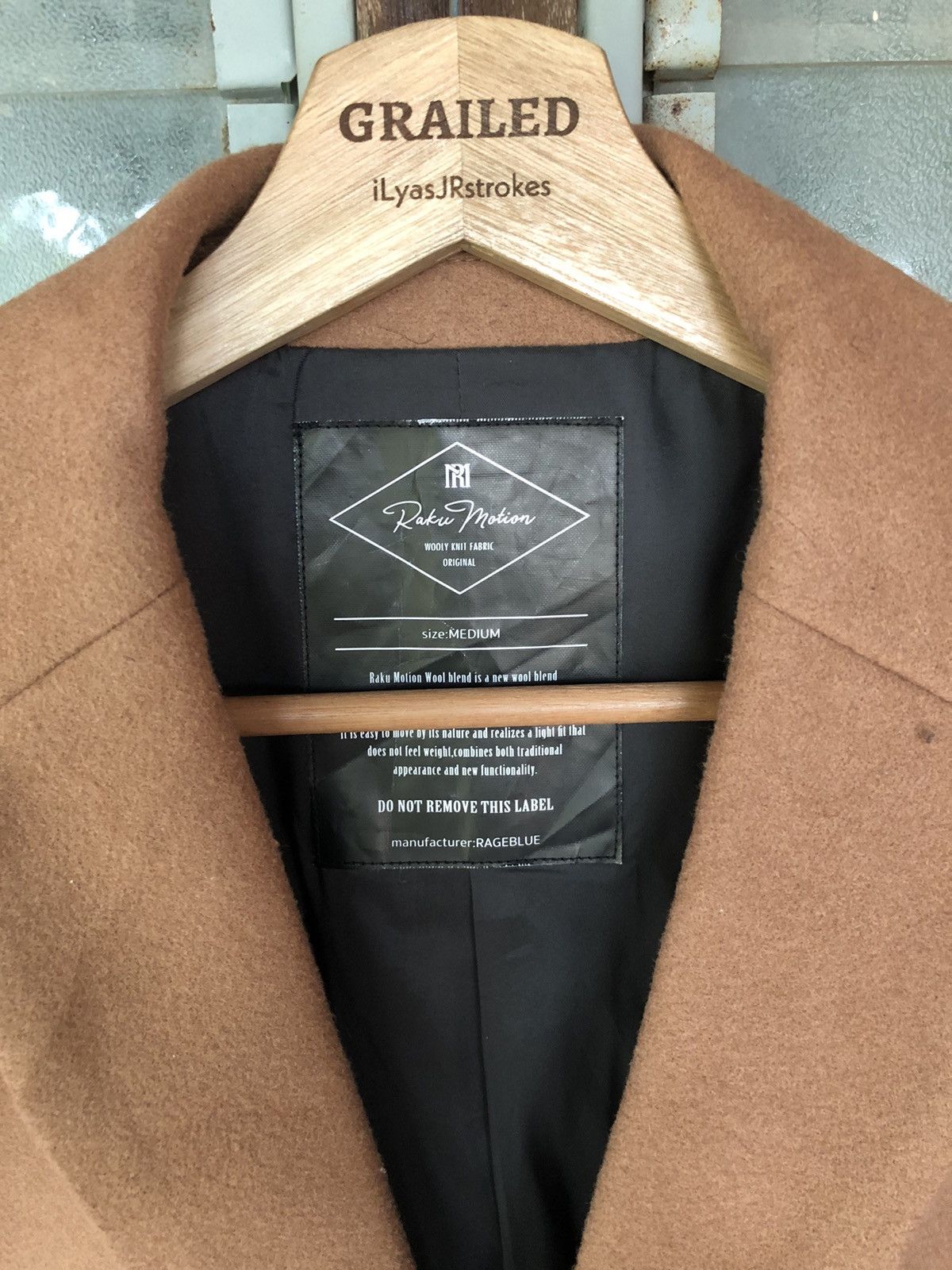 If Six Was Nine × Japanese Brand × Le Grande Bleu (L.G.B.) Vintage Raku Motion Wooly Knit Trench Coat Jacket Size US M / EU 48-50 / 2 - 17 Thumbnail