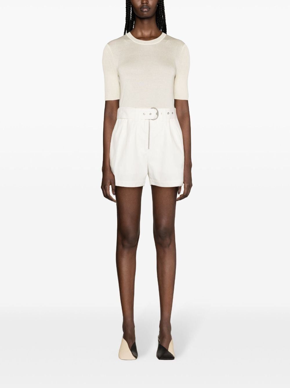 Jil Sander o1y1025 Short in off-White Size 26" / US 2 / IT 38 - 2 Thumbnail
