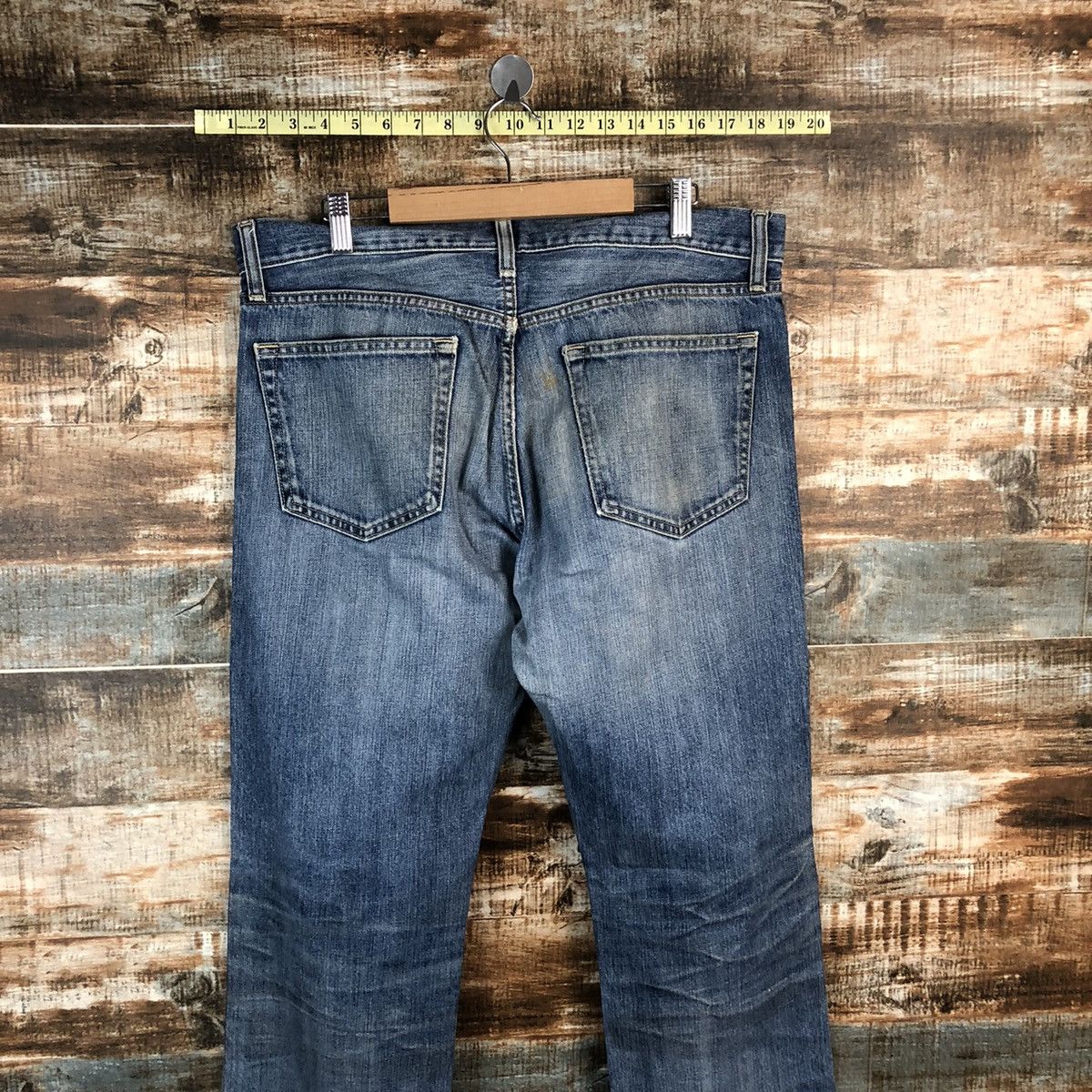 Japanese Brand Uniqlo japan ripped vintage Blue Denim Pants #A1402 Size US 34 / EU 50 - 12 Thumbnail