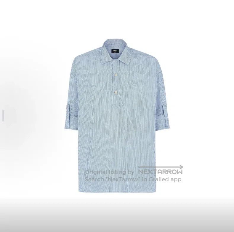 Fendi Fendi size 40 Blue Shirt, Can Be Short or Long Sleeve Size US XS / EU 42 / 0 - 2 Thumbnail