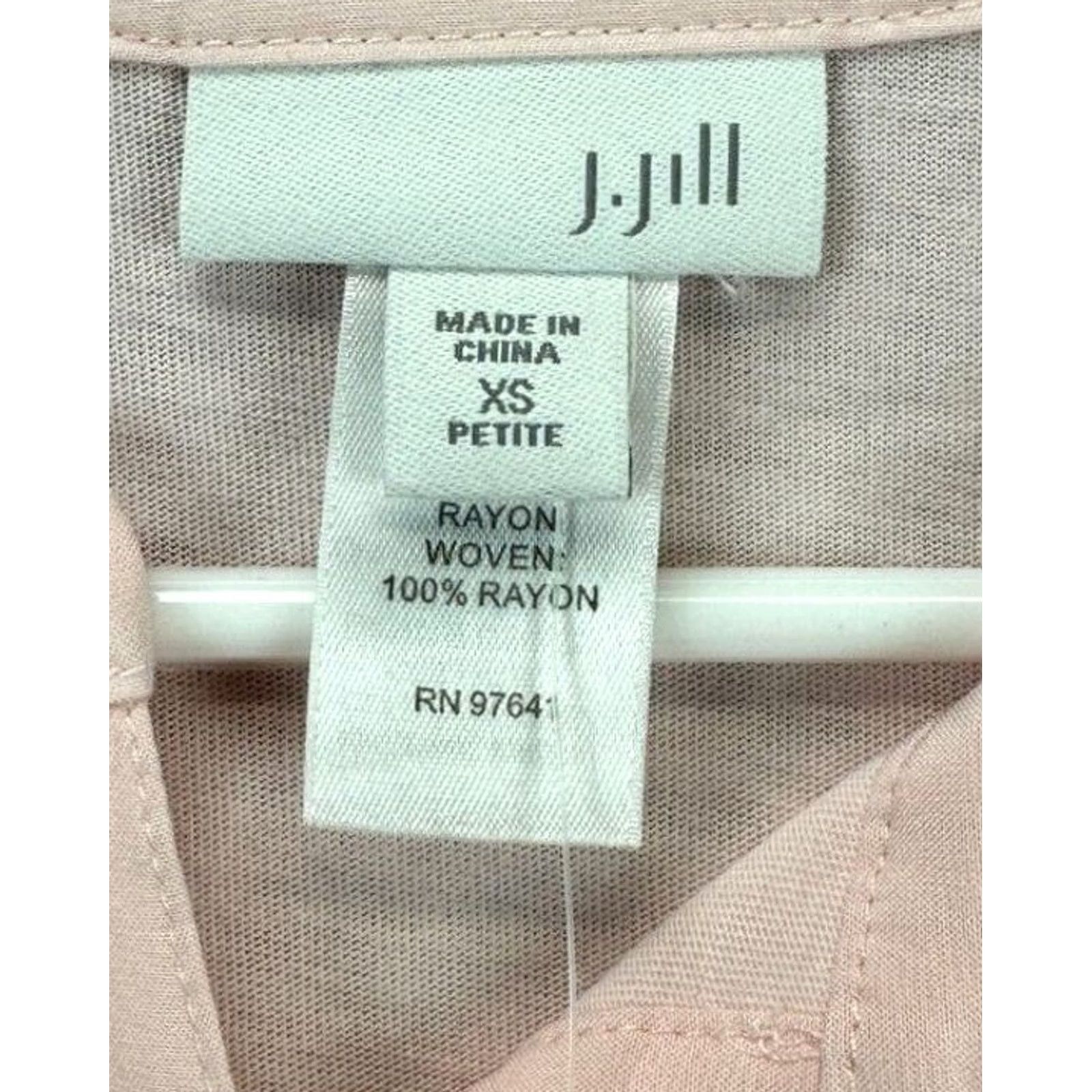 J. Jill J. Jill Shirt Womens XSP Petite Light Pink Henley Long Sleeve Blouse Top NEW Size XS / US 0-2 / IT 36-38 - 5 Thumbnail