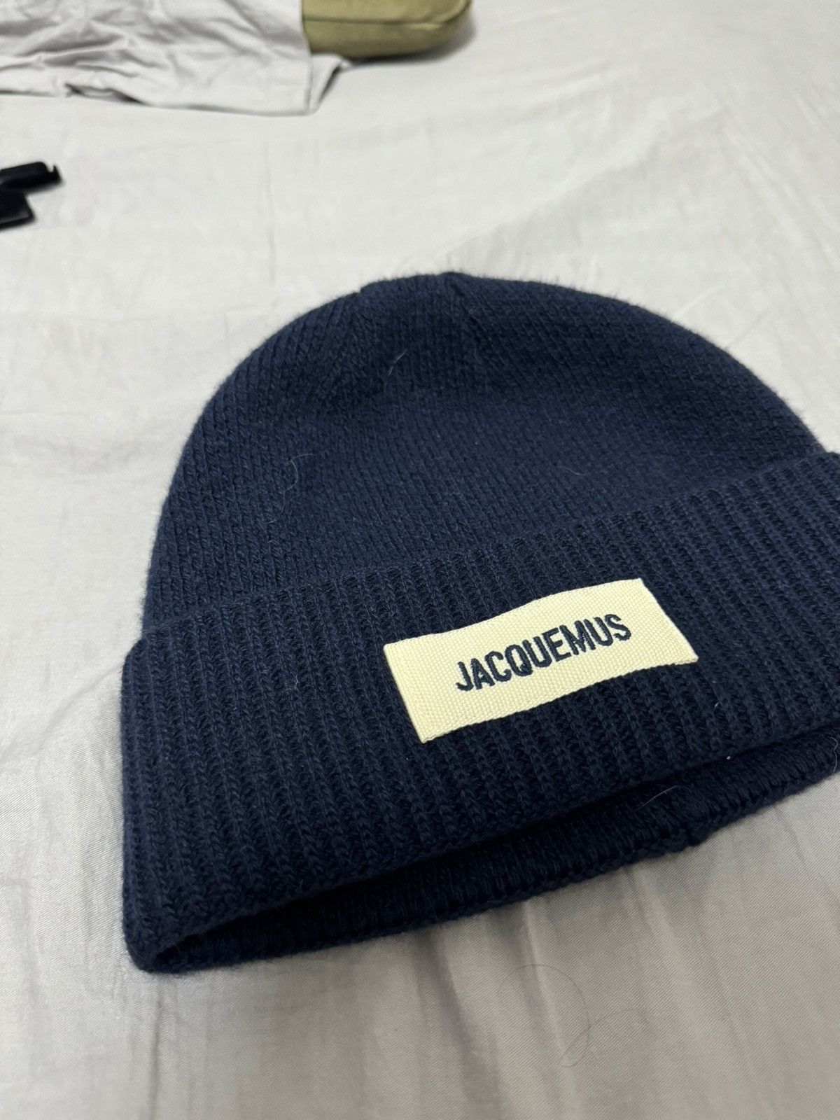 Jacquemus Navy Wool Beanie Size ONE SIZE - 1 Thumbnail