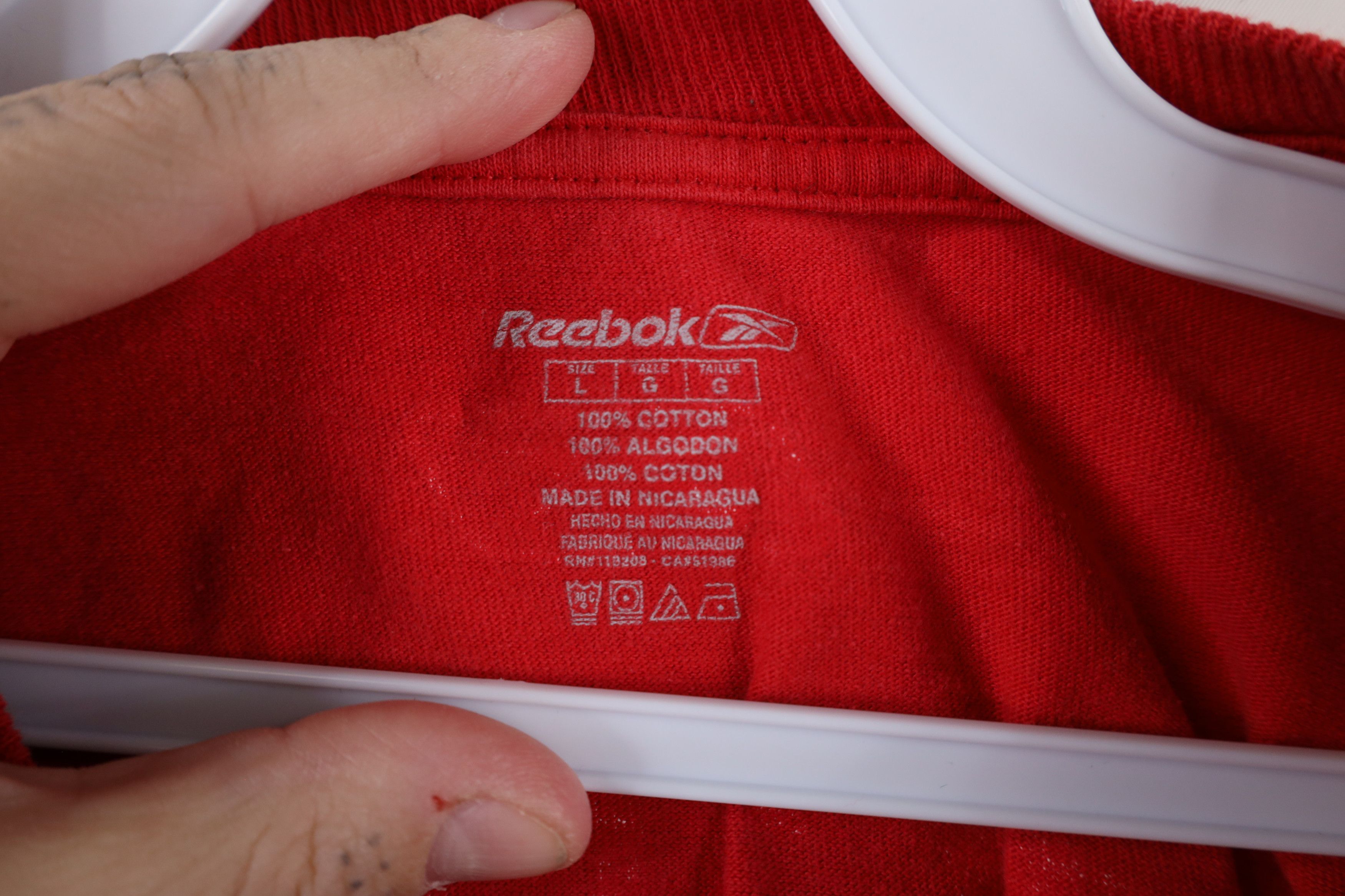 Reebok × Vintage Vintage Reebok Lidstrom Detroit Red Wings Jersey T-Shirt Size US L / EU 52-54 / 3 - 7 Thumbnail