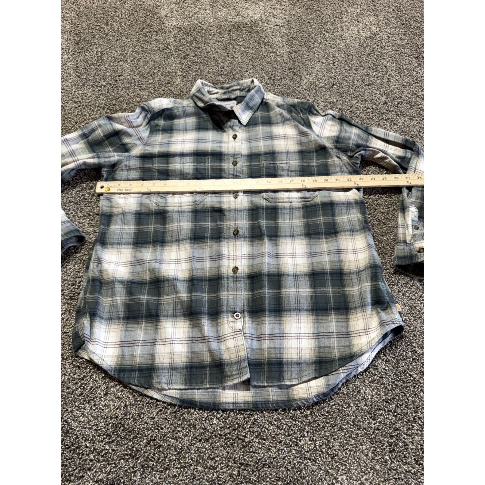 Carhartt Carhartt Light Flannel Women's Shirt XL 16-18 Plaid Long Sleeve Button Up Size XL / US 12-14 / IT 48-50 - 6 Thumbnail